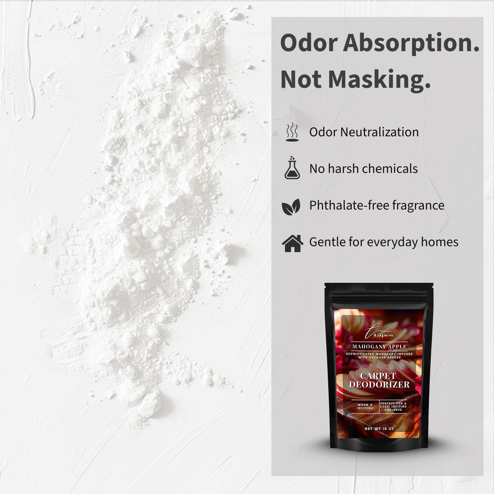 Mahogany Apple Carpet Deodorizer Powder (16 Ounce)