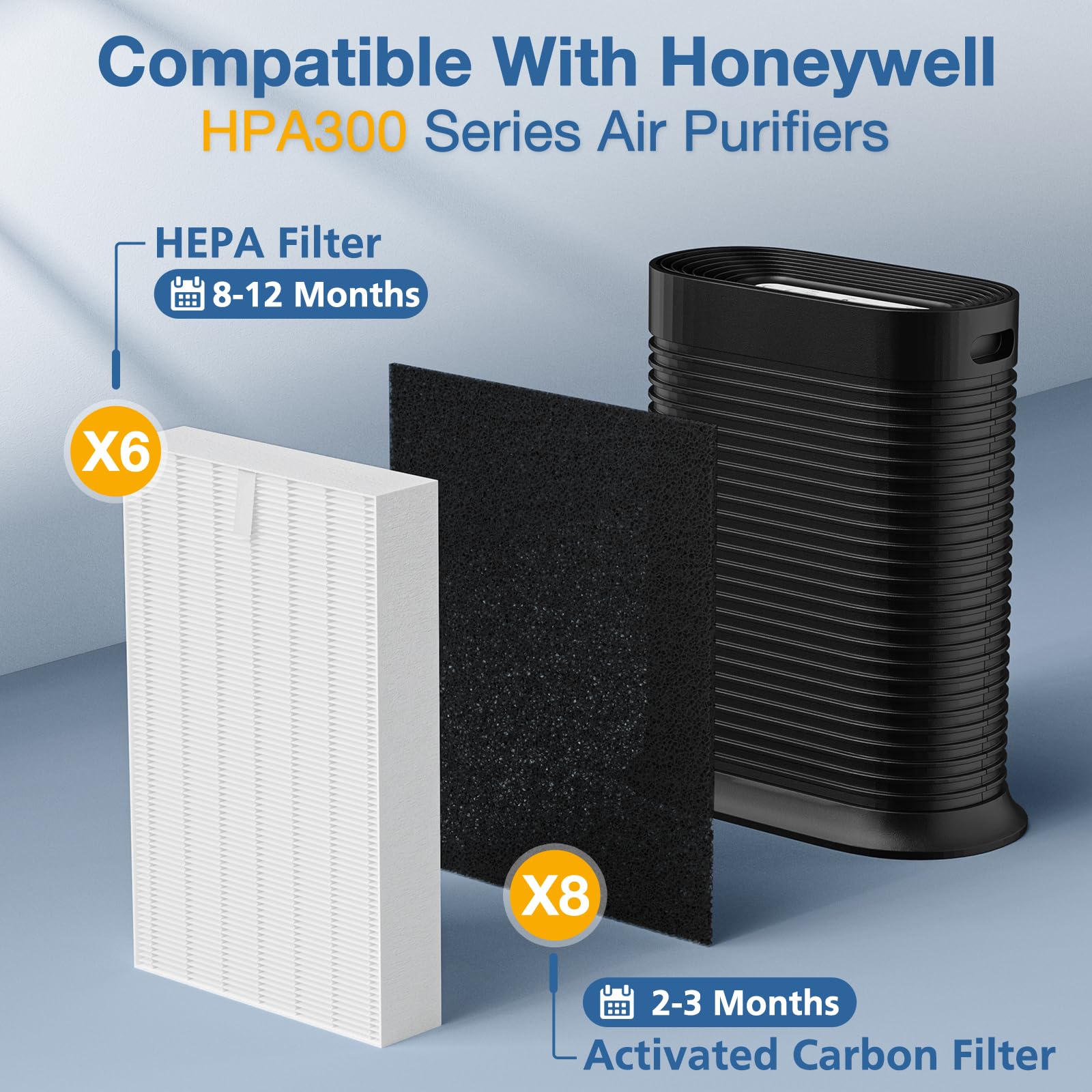 HPA300 HEPA Replacement Filter for Honeywell HPA300 Series Air Purifi (14 Count)