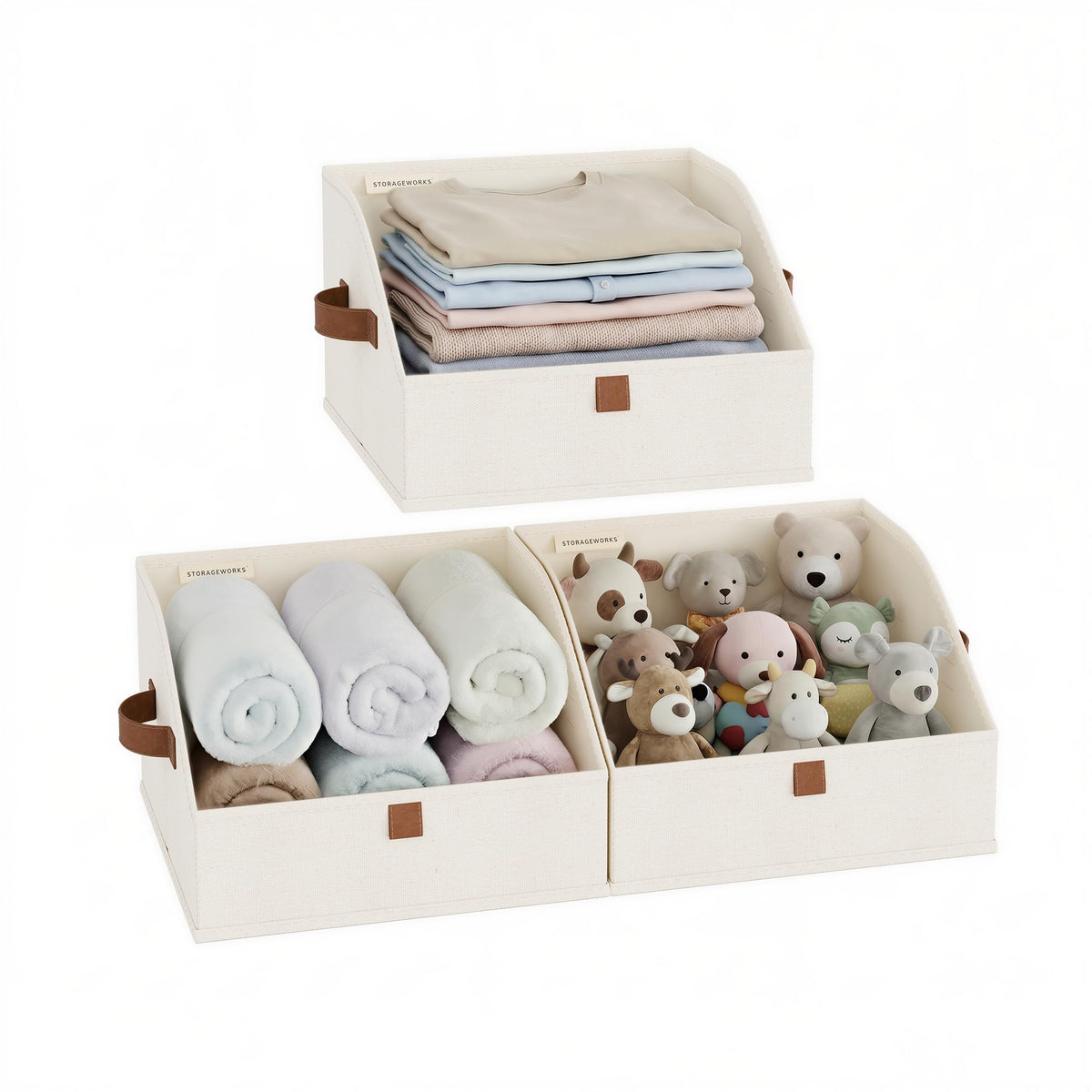 Closet Storage Bins Trapezoid (3 Count)
