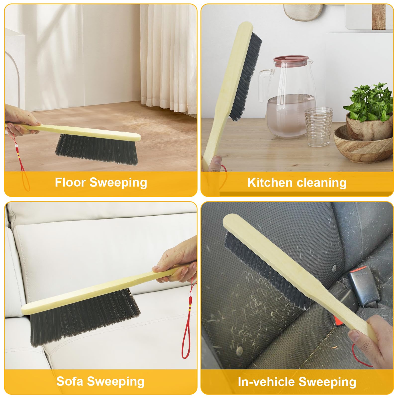 2 Piece Wooden Hand Broom (2 Count)