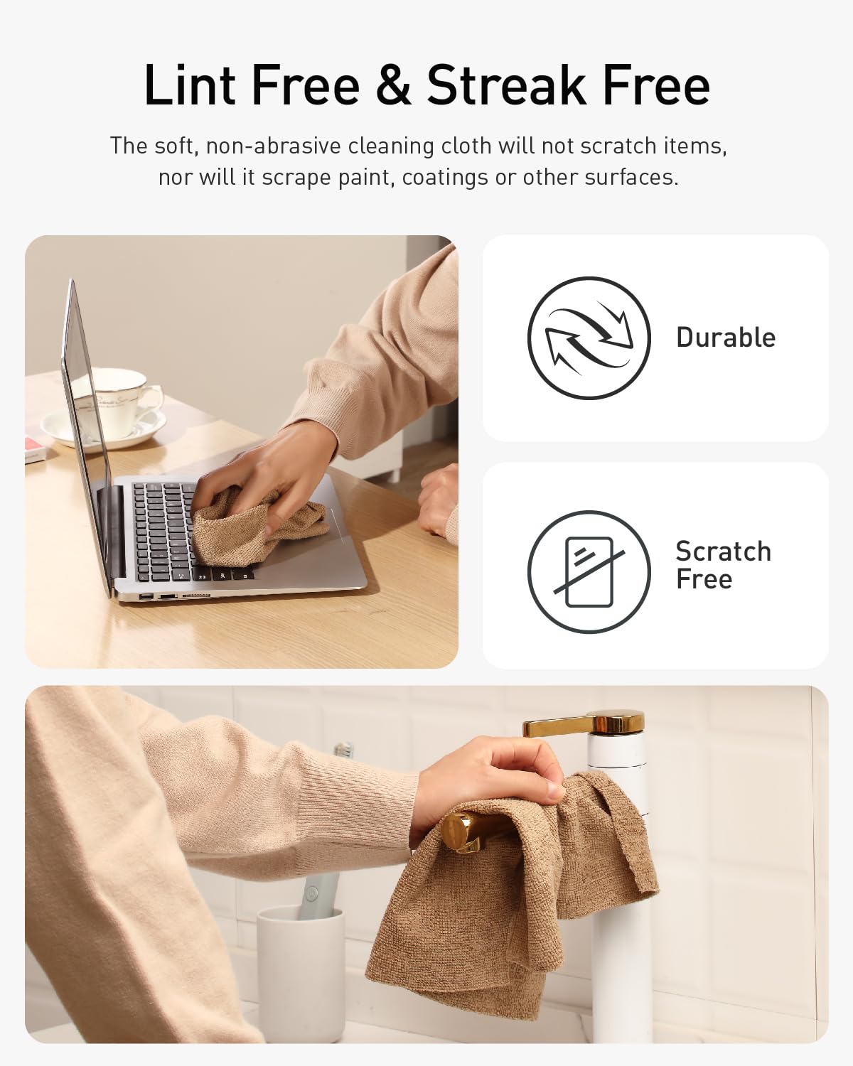 Microfiber Cleaning Cloth Roll (75 Count)