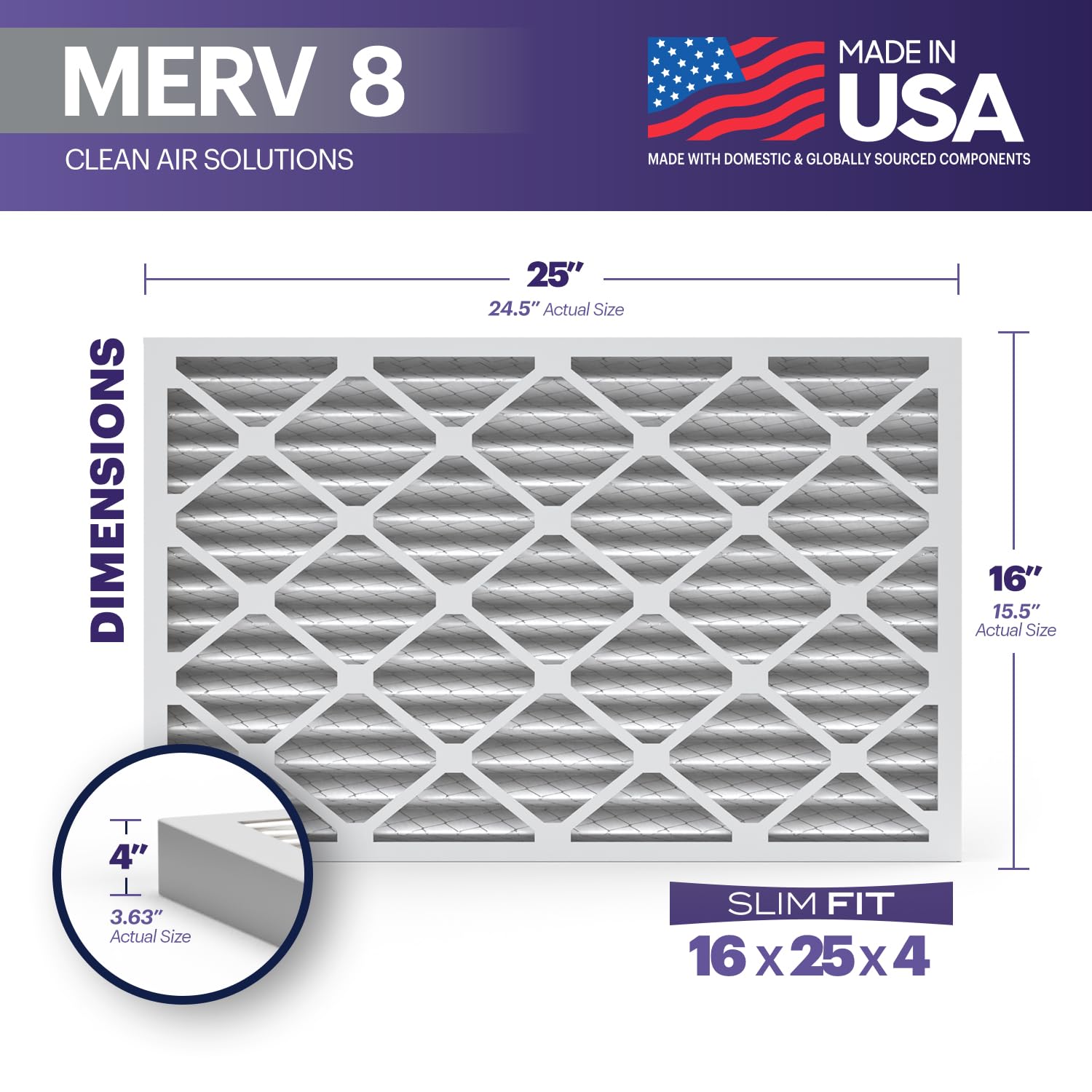 TruFilter 16x25x4 (2 Count)