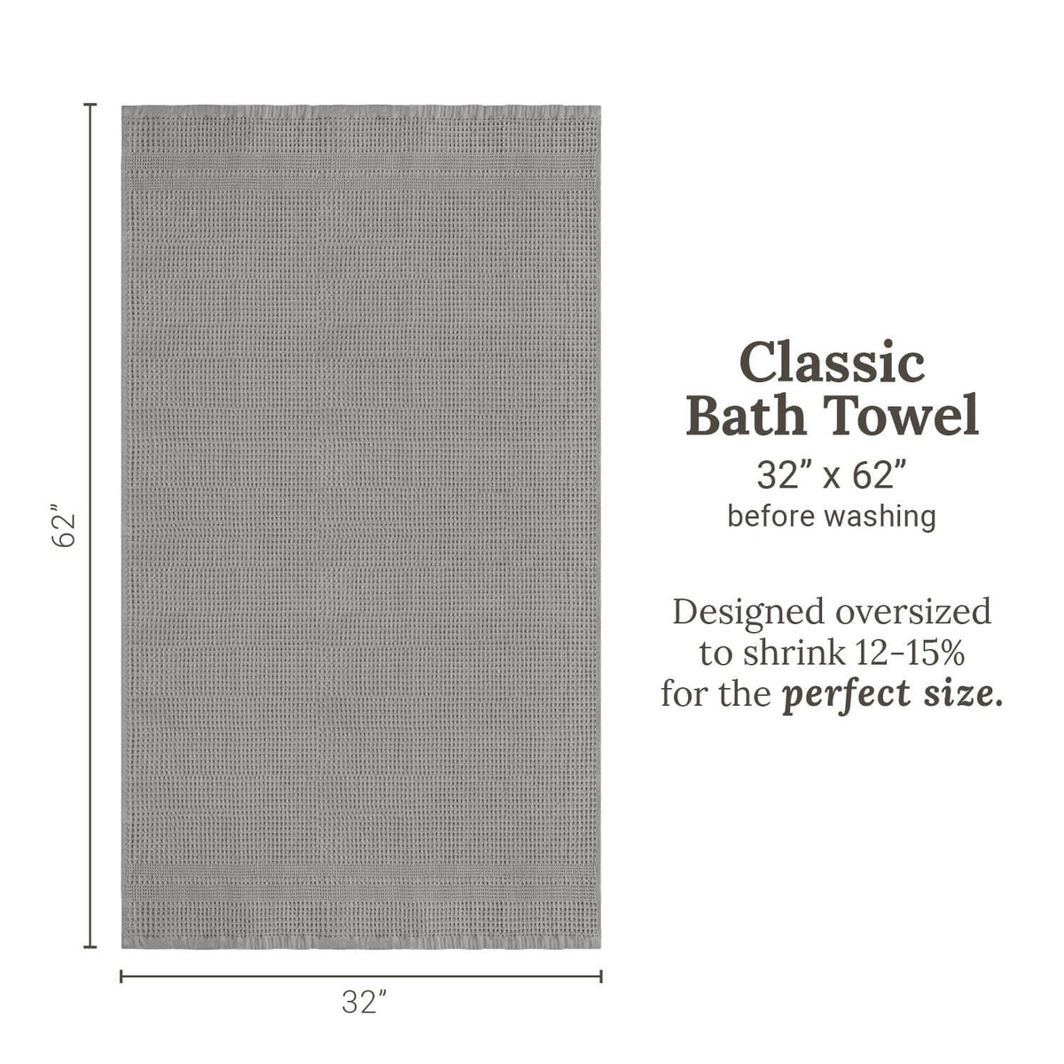 Waffle Towels for Bathroom (2 Count)