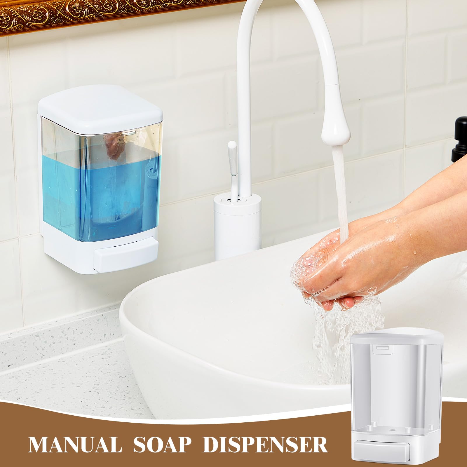 6 Pcs Wall Mounted Soap Dispenser (6 Count)