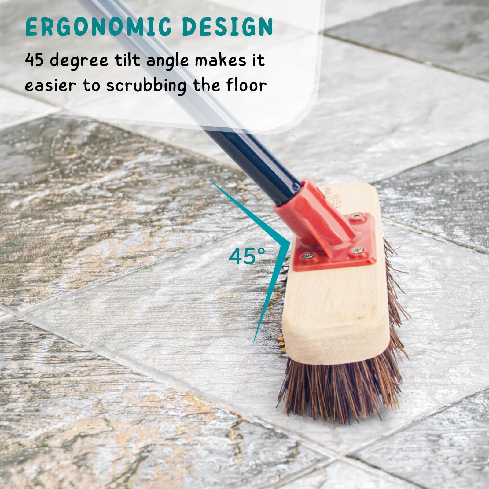 Deck Brush with Long Handle