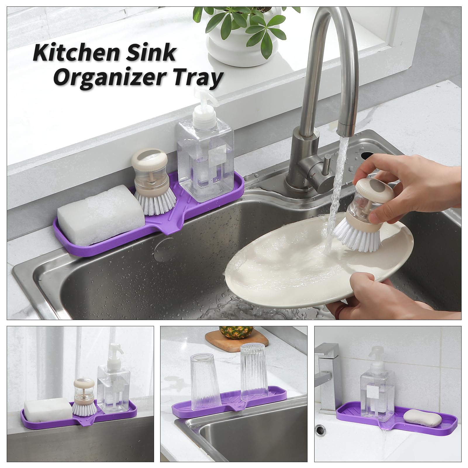 Silicone Soap Dish with Drain Spout