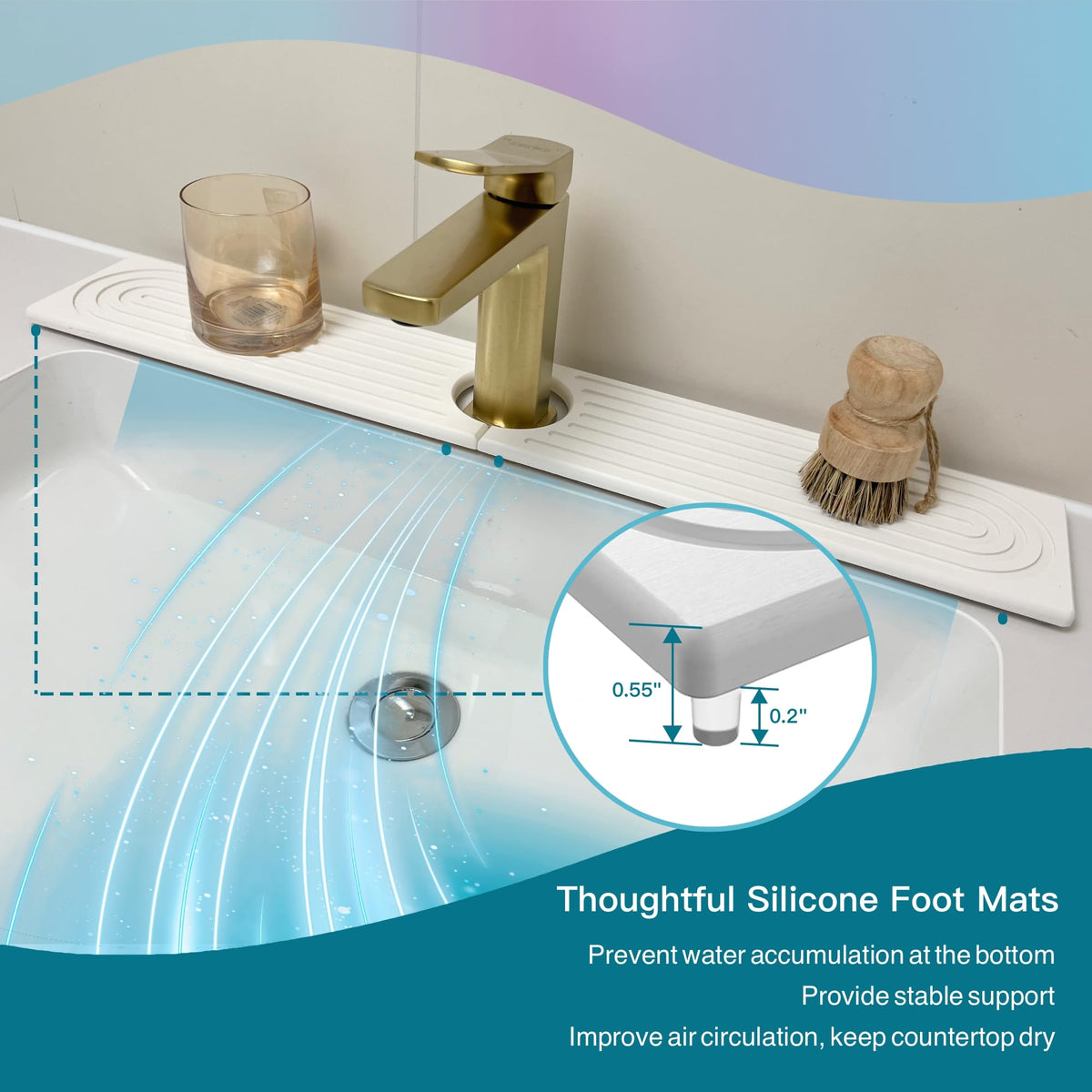 Faucet Mat for Kitchen Sink