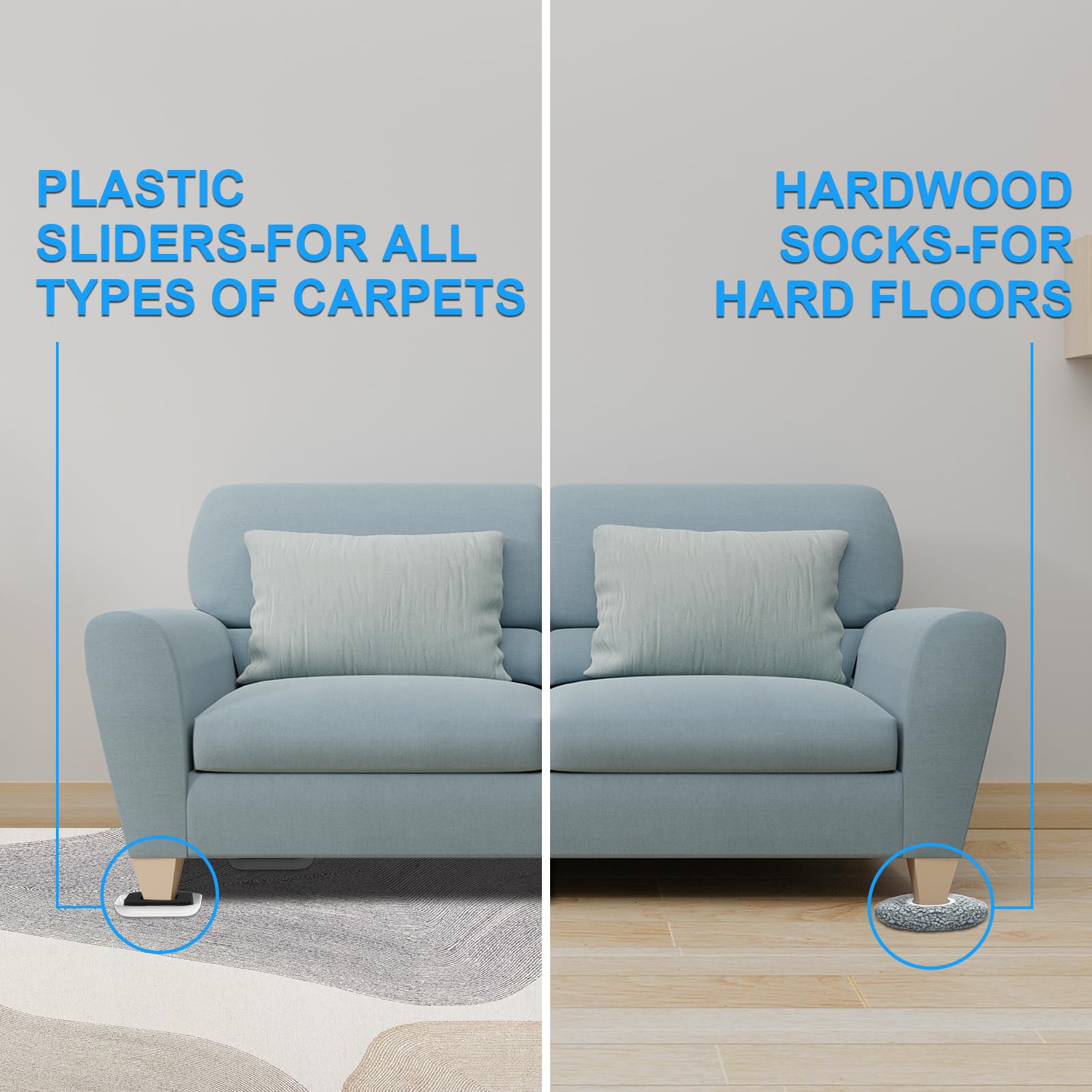 New Upgrade Furniture Sliders (12 Count)