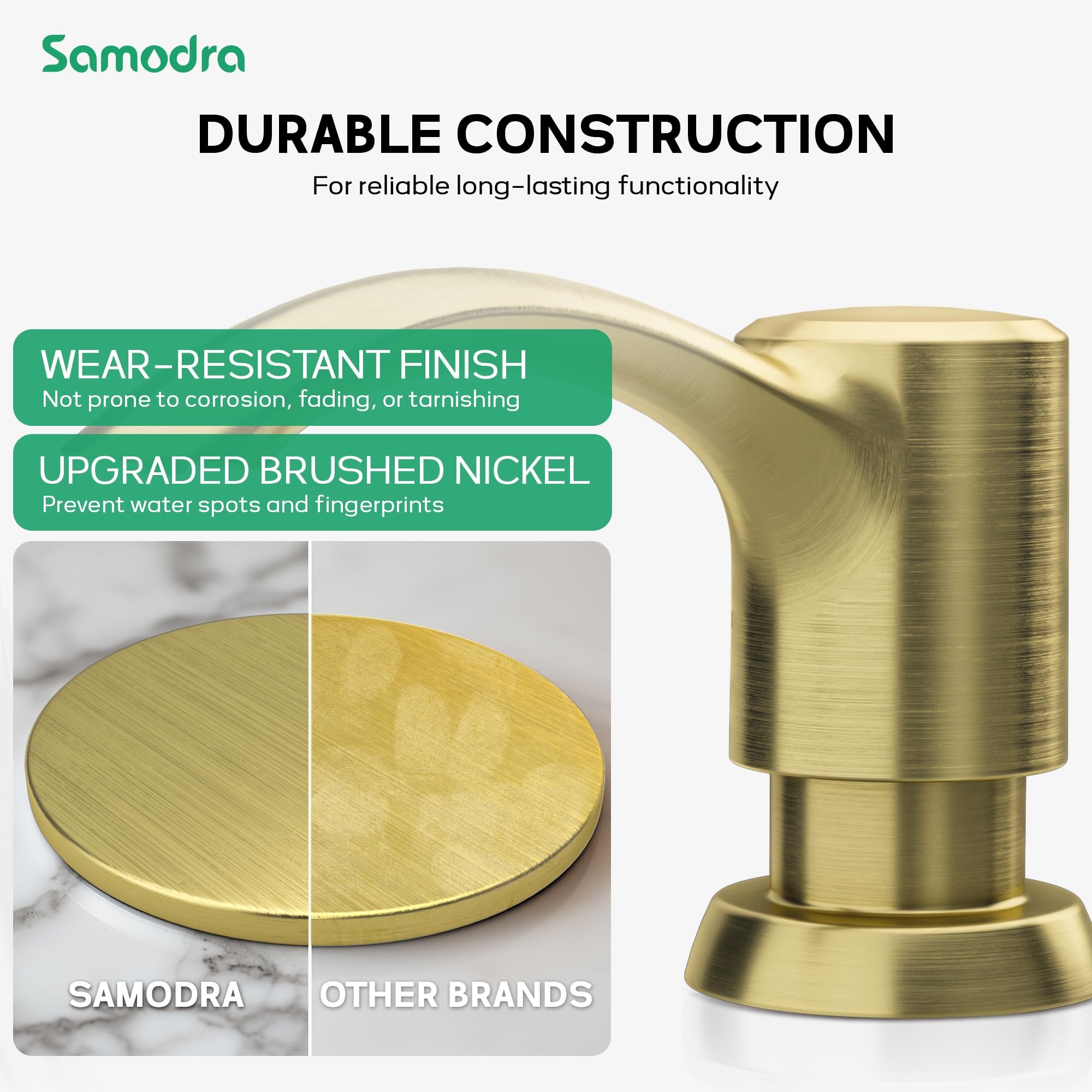Built in Kitchen Sink Soap Dispenser with Extension Tube Kit