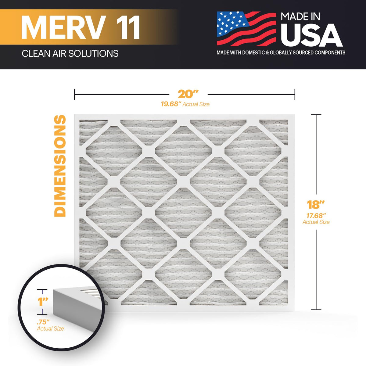 TruFilter 18x20x1 Air Filter MERV 11 (4 Count)