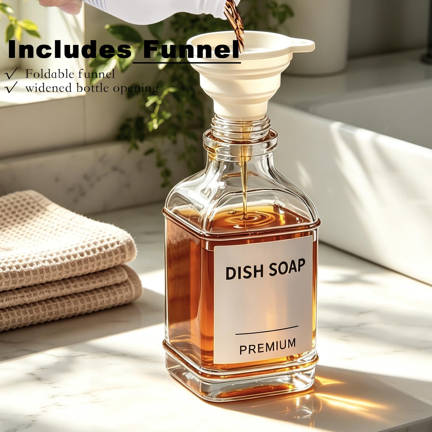 Dish Soap Dispenser for Kitchen (2 Count)