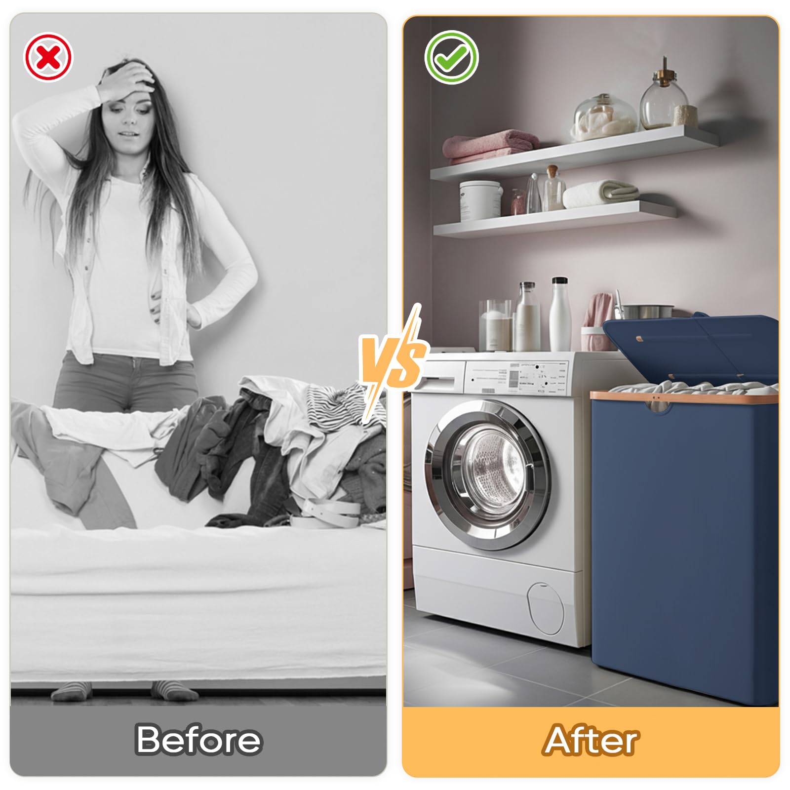 Laundry Hamper with Lid
