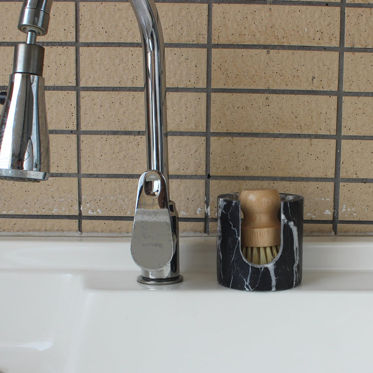 Natural Travertine Sponge Holder for Kitchen Sink