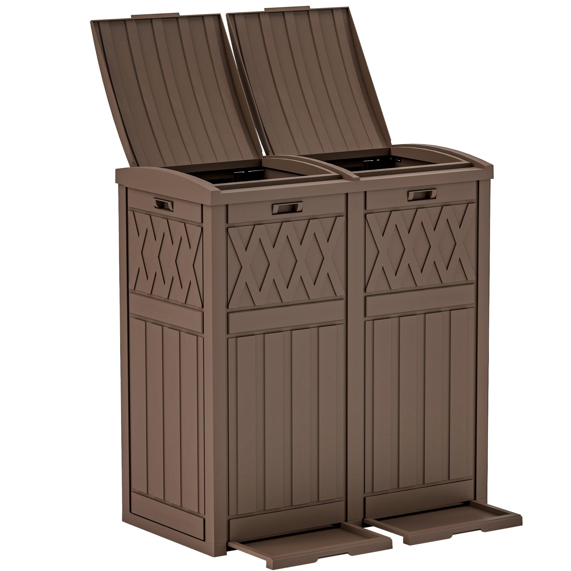 72 Gallon Dual Outdoor Trash Can