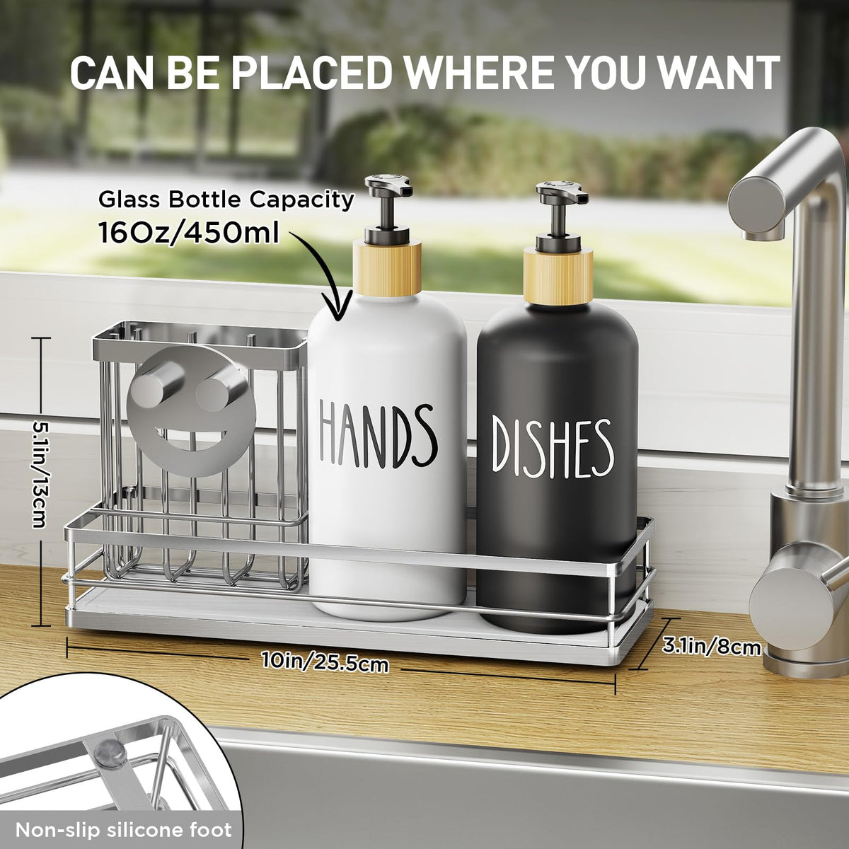Kitchen Dish Soap Dispenser Set