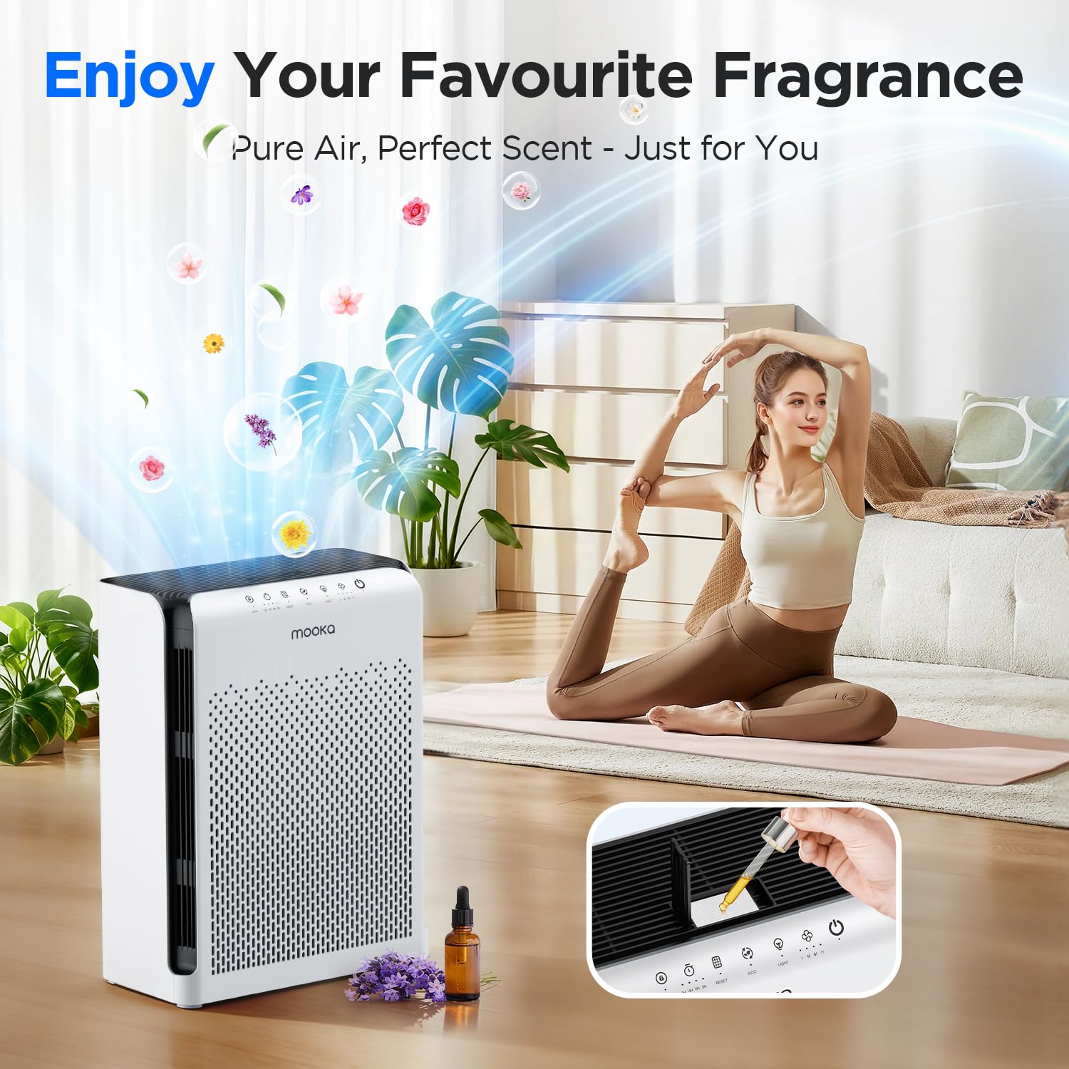 M200L Air Purifiers for Home Pets Large Room 2200ft² with ECO Mode