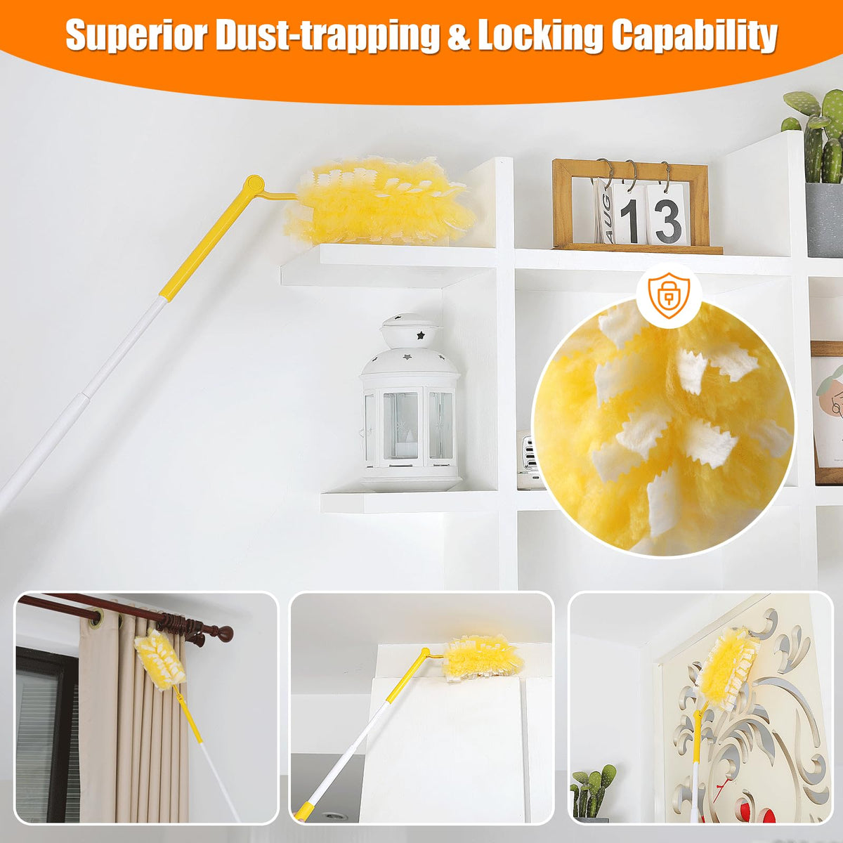 60 Count 360° Heavy Duty Duster Refills Compatible with Swiffer