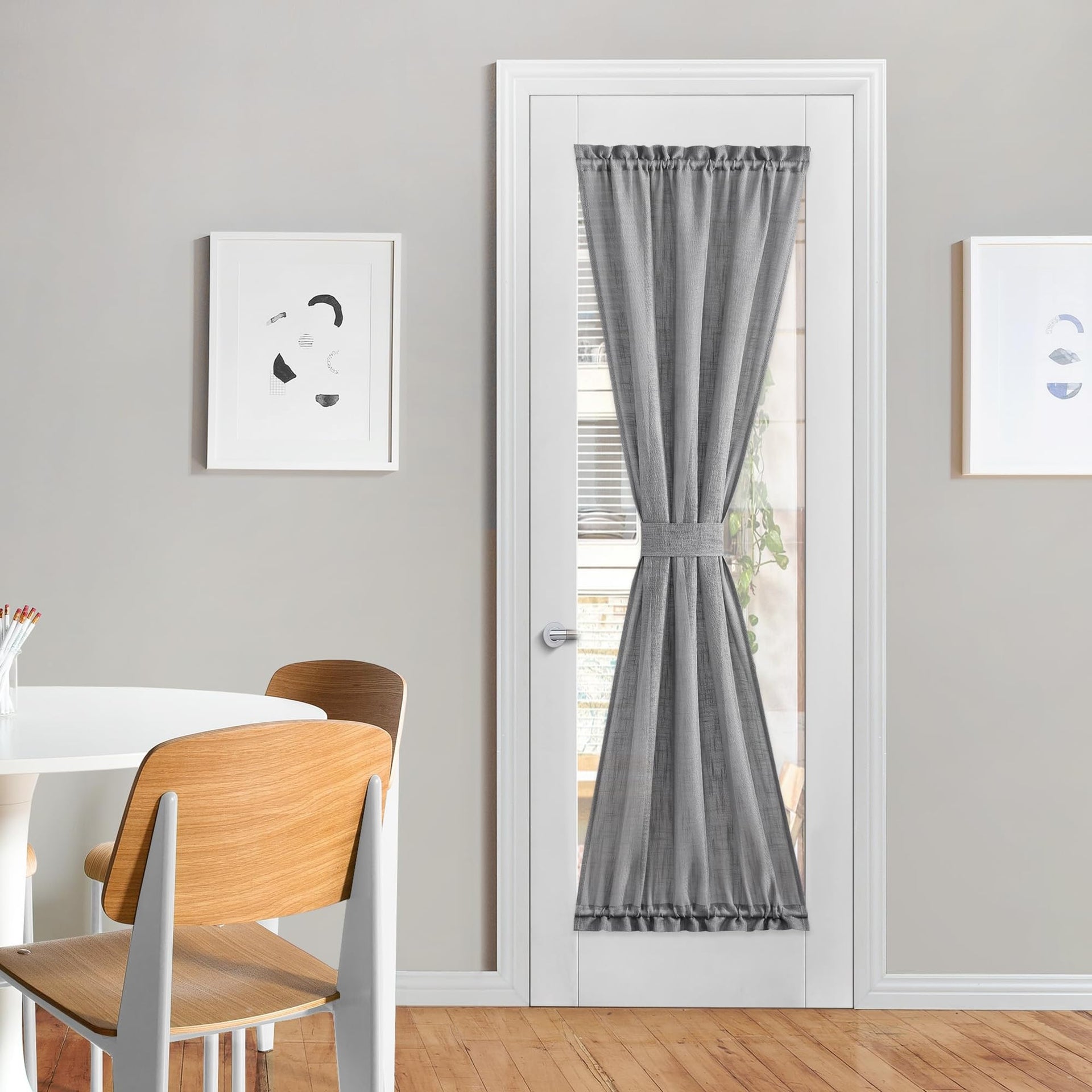 Sheer Door Curtains for Front Back Patio Glass Door