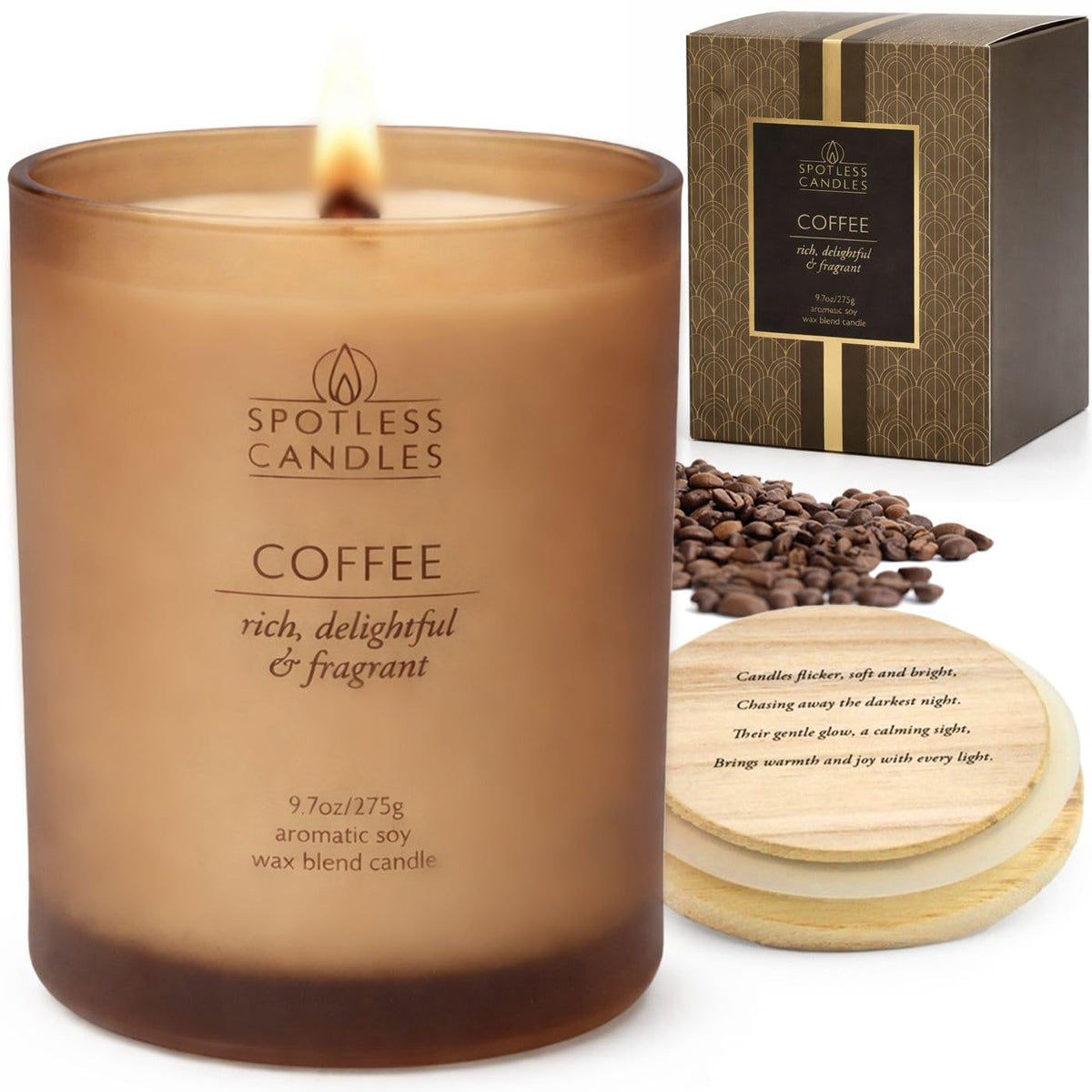 Coffee Candle; 9.7oz (9.7 Ounce)