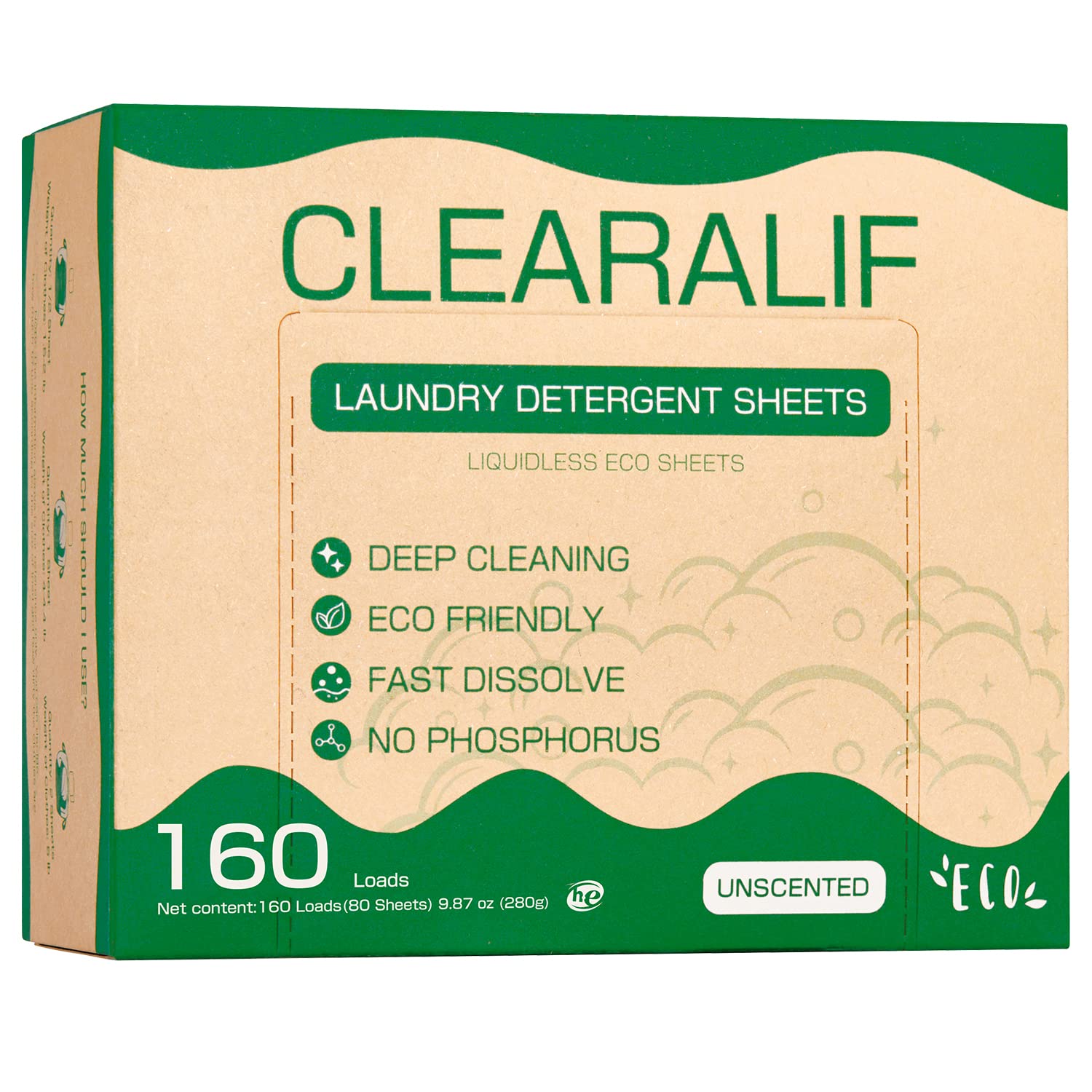Laundry Detergent Sheets up to 160 Loads (80 Count)