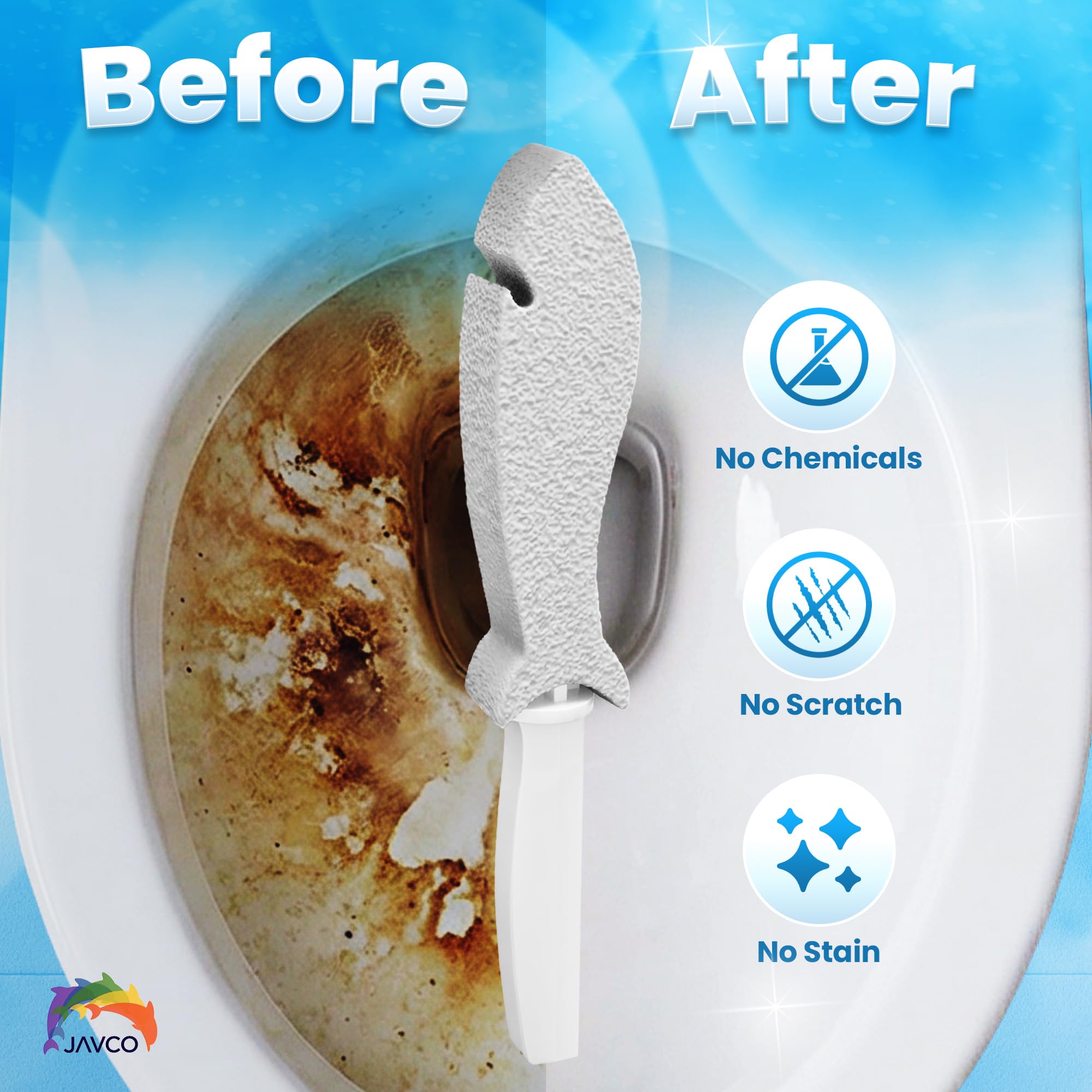 Pumice Stone for Cleaning with Handle (4 Count)
