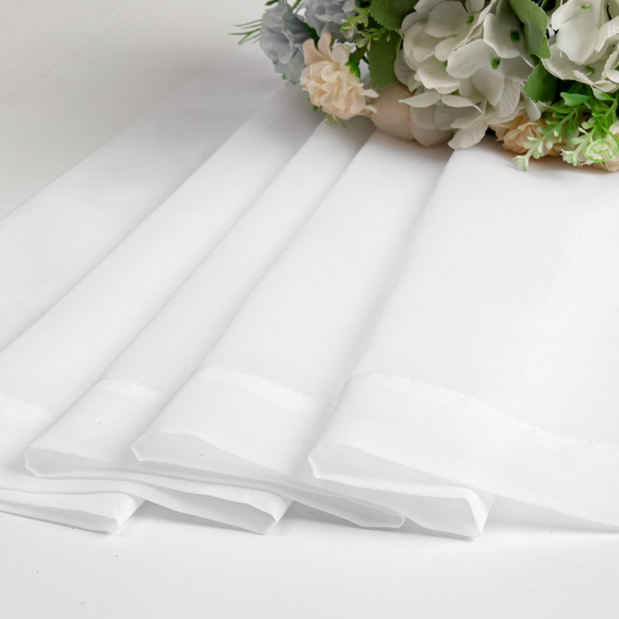 White Sheer Curtains 30 inch Length 2 Panels (2 Count)