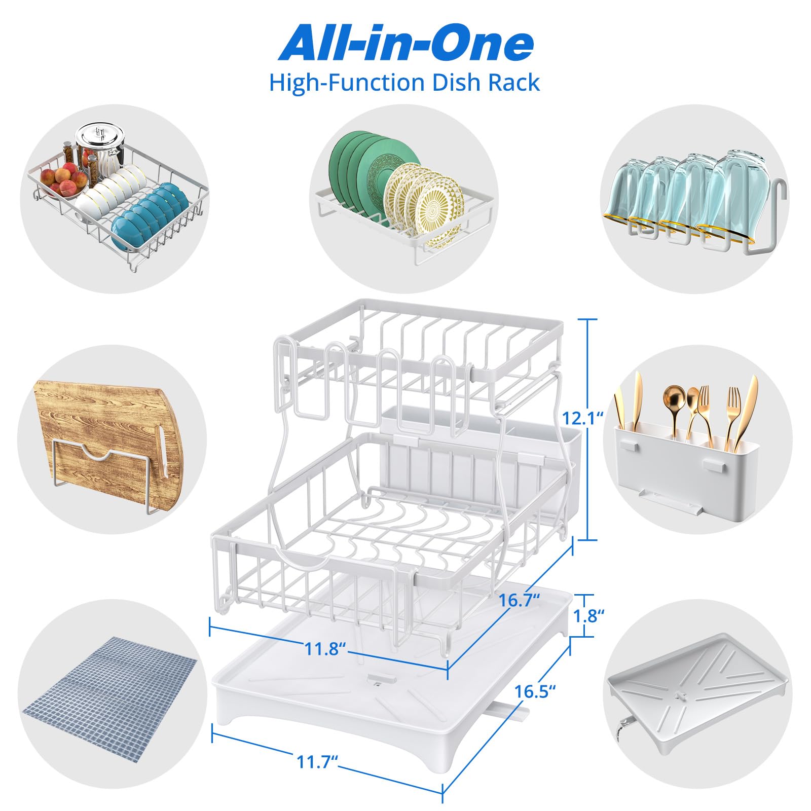 2 Tier Dish Drying Rack