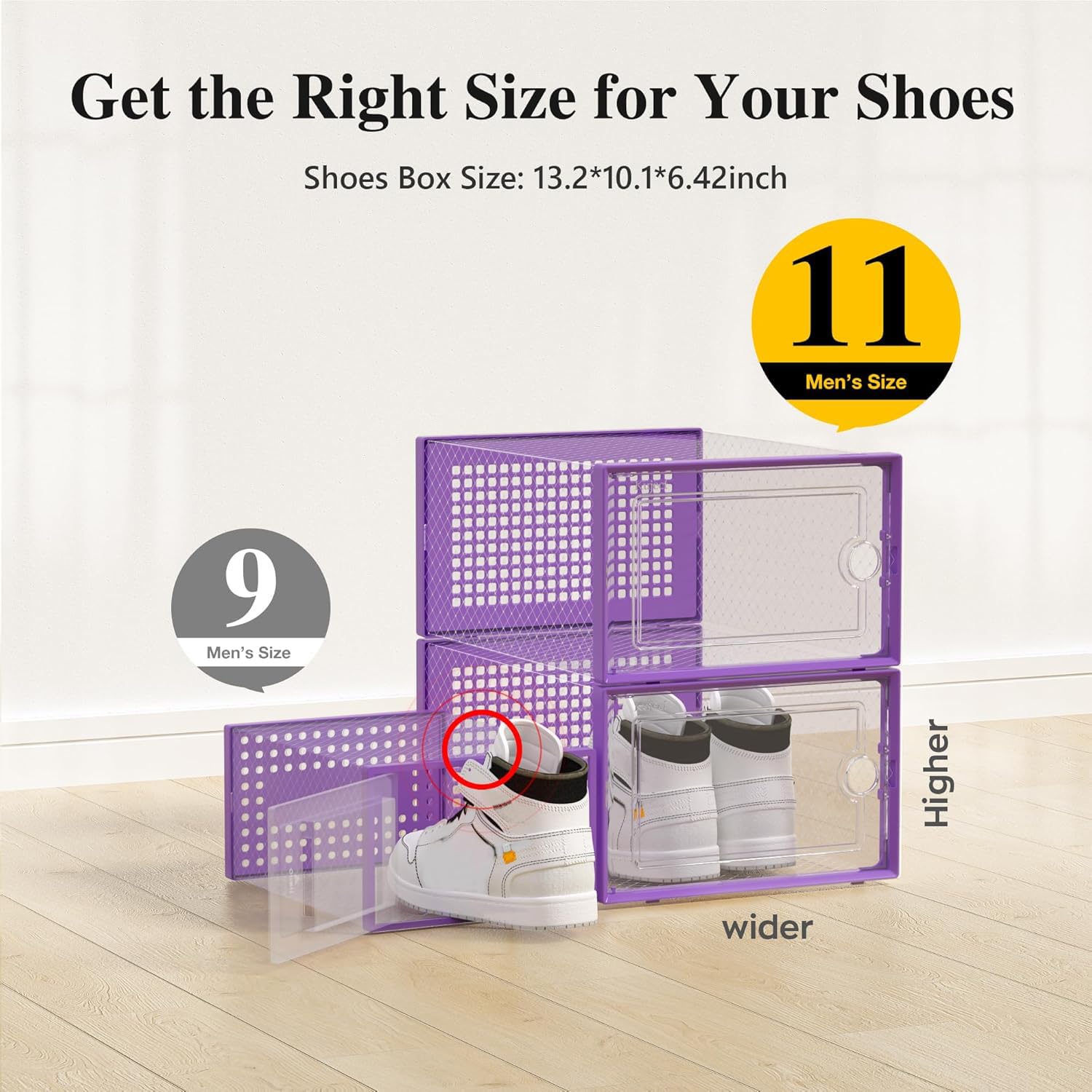 X Large Shoe Storage Boxes 12 Pack (12 Count)