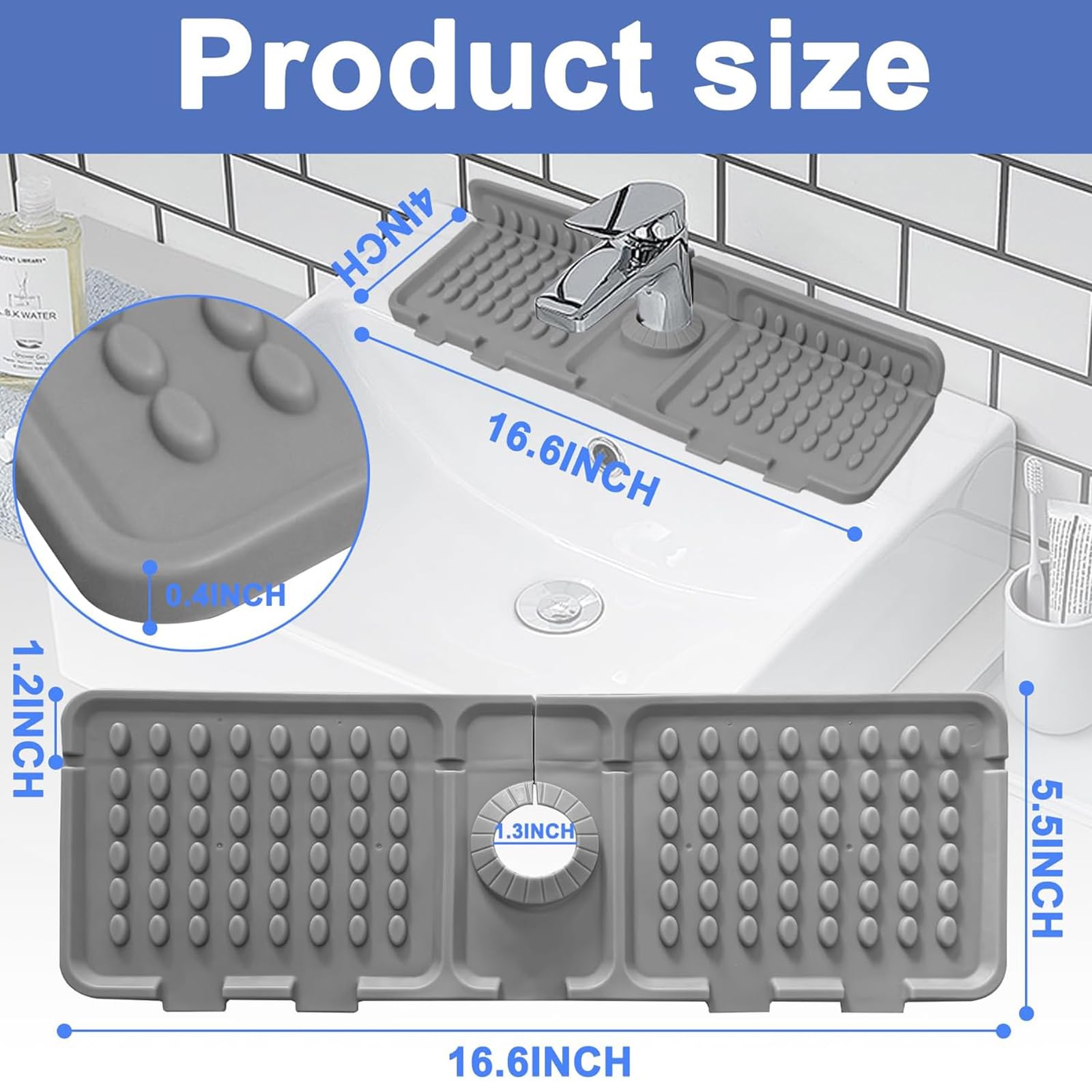 Folding Faucet Draining Mat