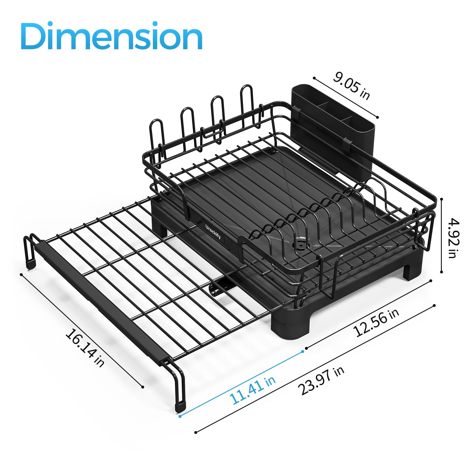 Expandable Dish Drying Rack for Kitchen Counter