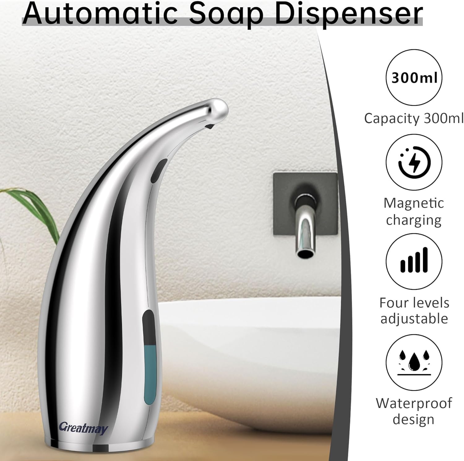 Touchless Automatic Soap Dispenser Set with Bathroom Accessories