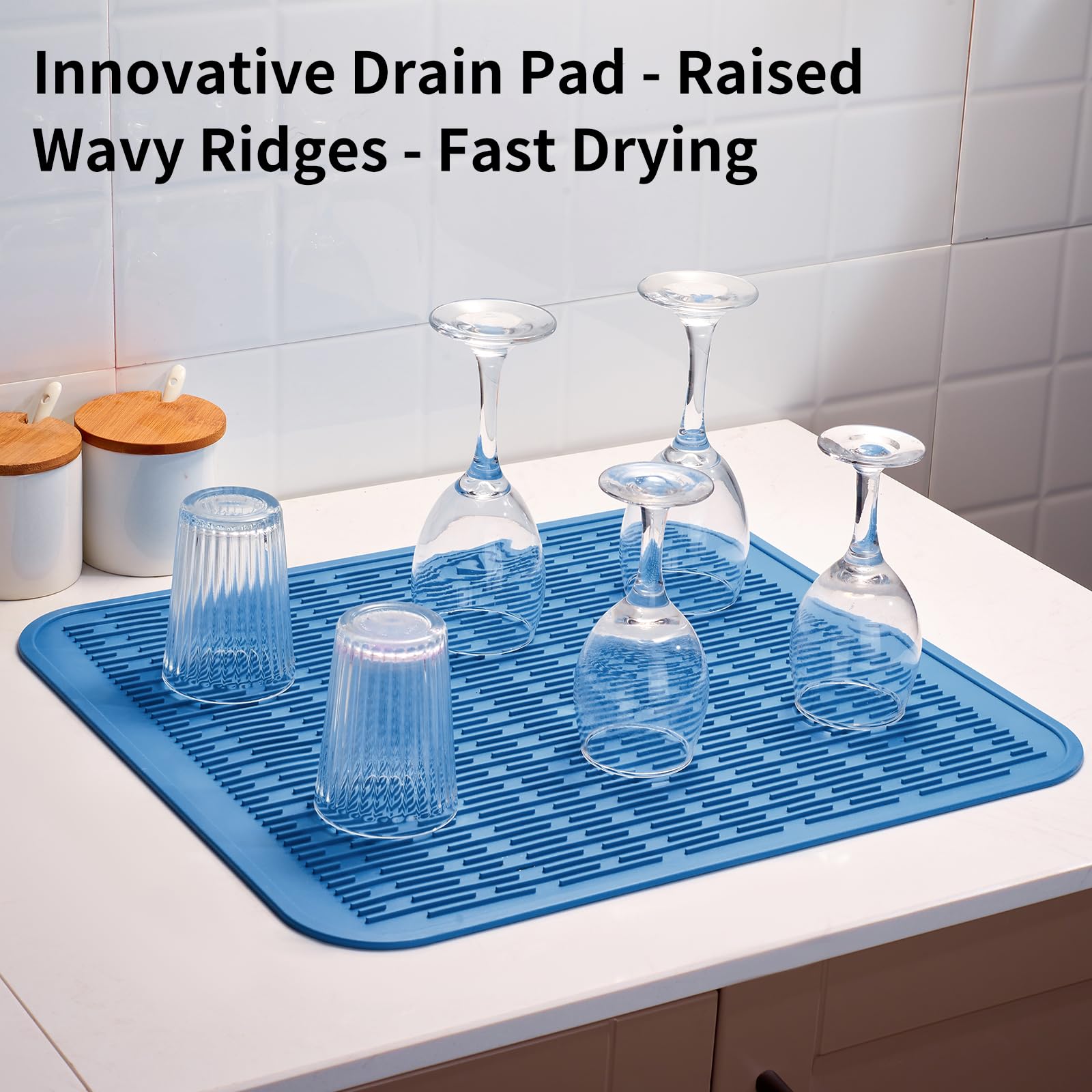 Oversized Silicone Dish Drying Mat for Kitchen