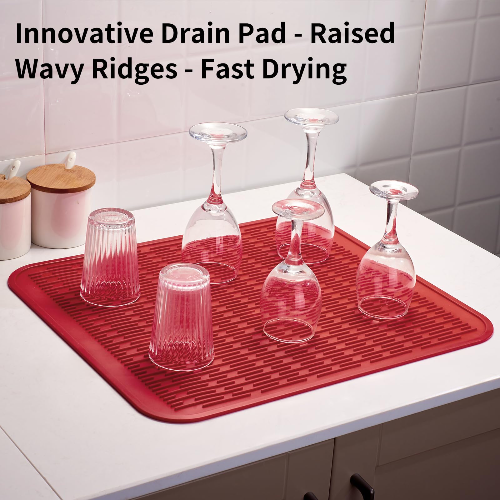Oversized Silicone Dish Drying Mat for Kitchen