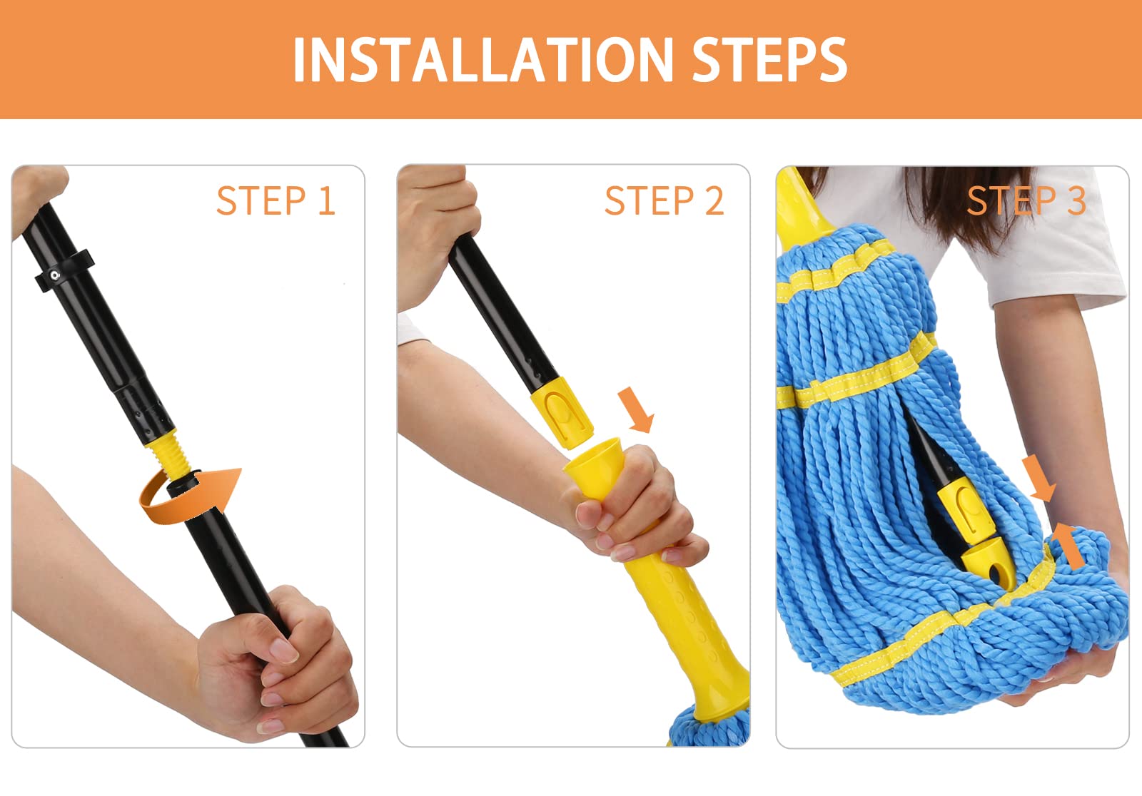 Self Wringing Twist Mops for Floor Cleaning