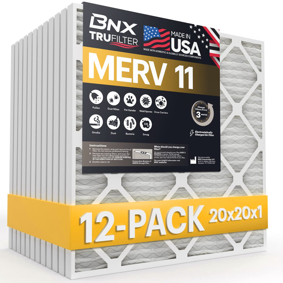 TruFilter 20x20x1 Air Filter MERV 11 (12 Count)