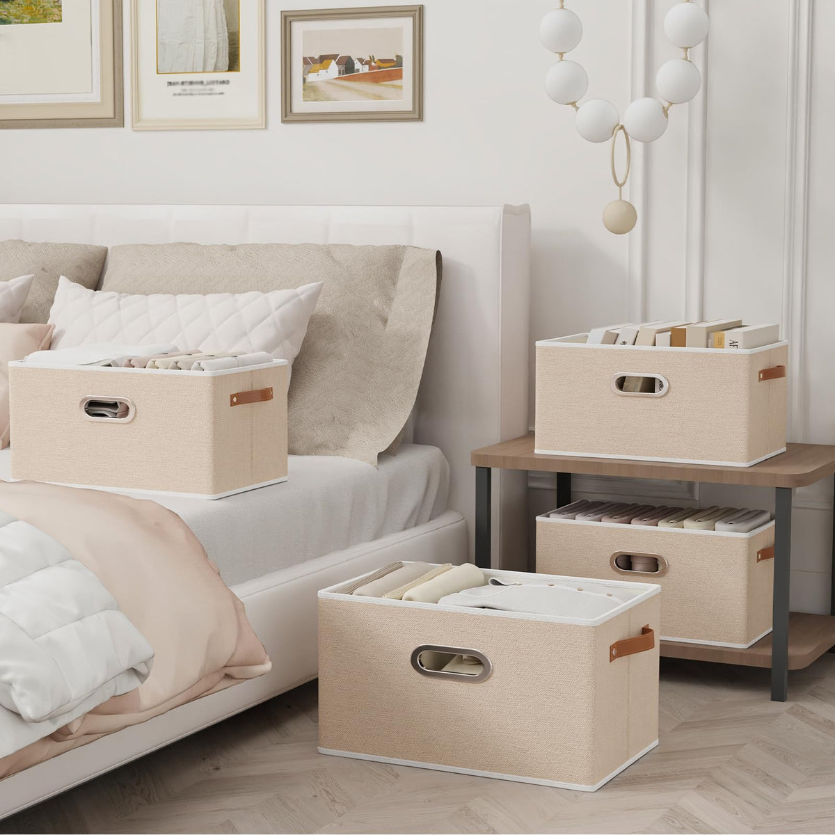 Foldable Storage Baskets for Shelves