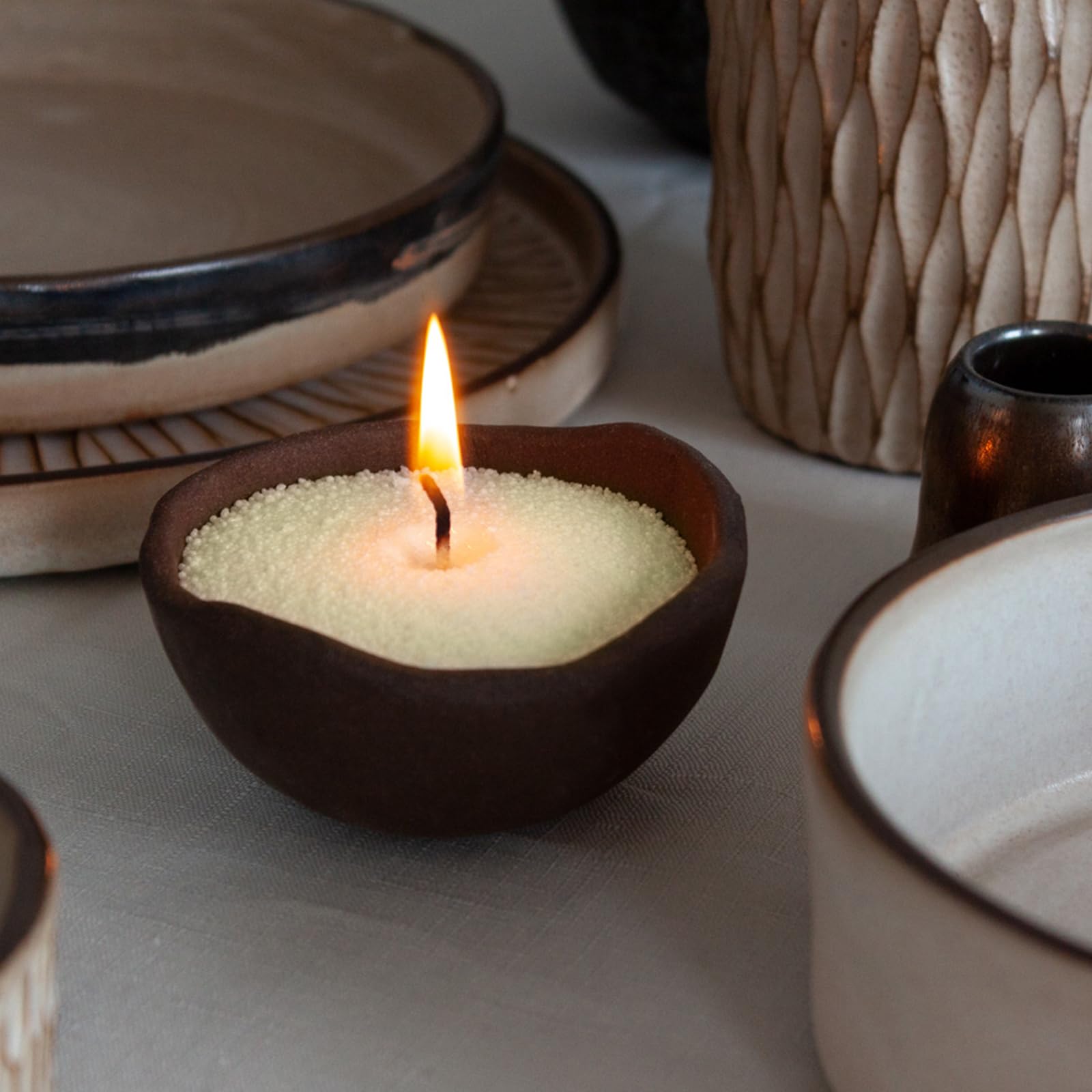 Green Tea Scented Light Green Pearled Candle 18oz Luxury Sand Candle Granulated Wax 30 Cotton Wicks Wax for Candle Making Decorative Candles Smooth and Clean Burning Lasts up to 120 Hours (18 Ounce)