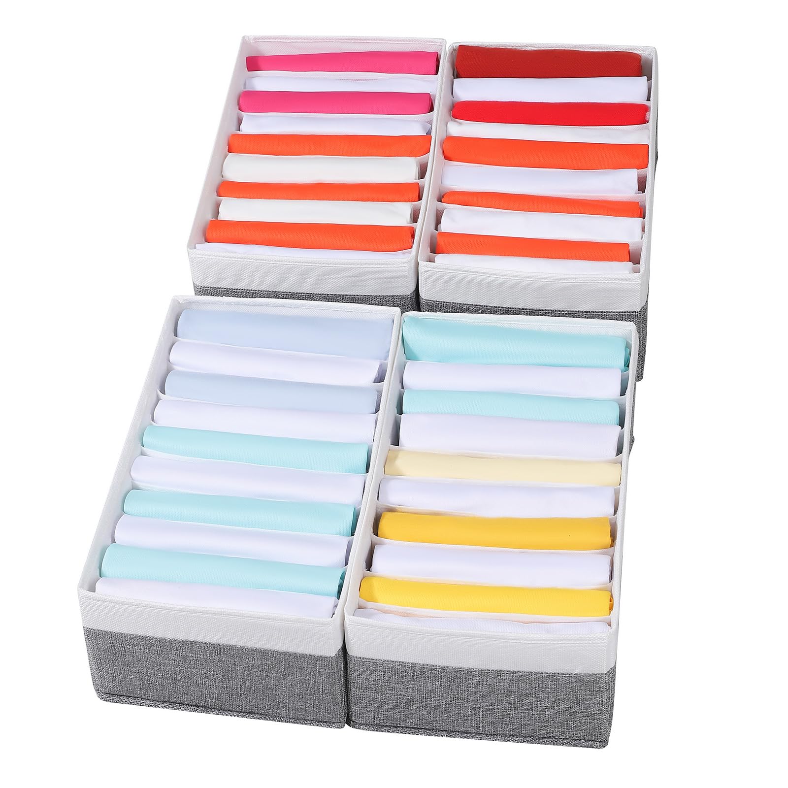 4 Packs T shirt Drawer Organizers for Clothing (4 Count)