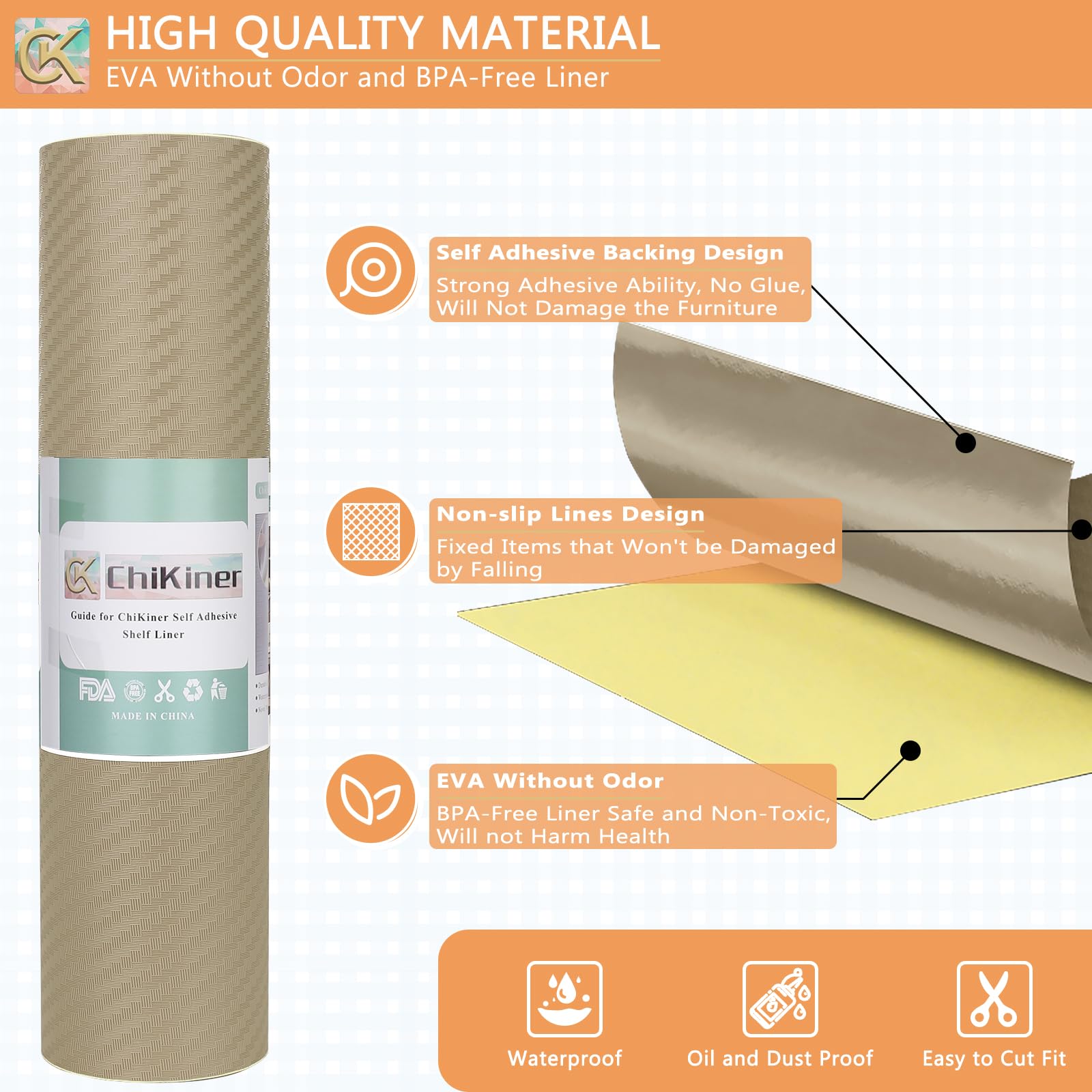 Self Adhesive Shelf Liner Kitchen Liner