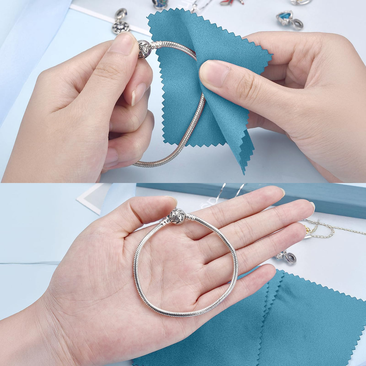 Silver Polishing Cleaning Cloth for Sterling Silver (50 Count)