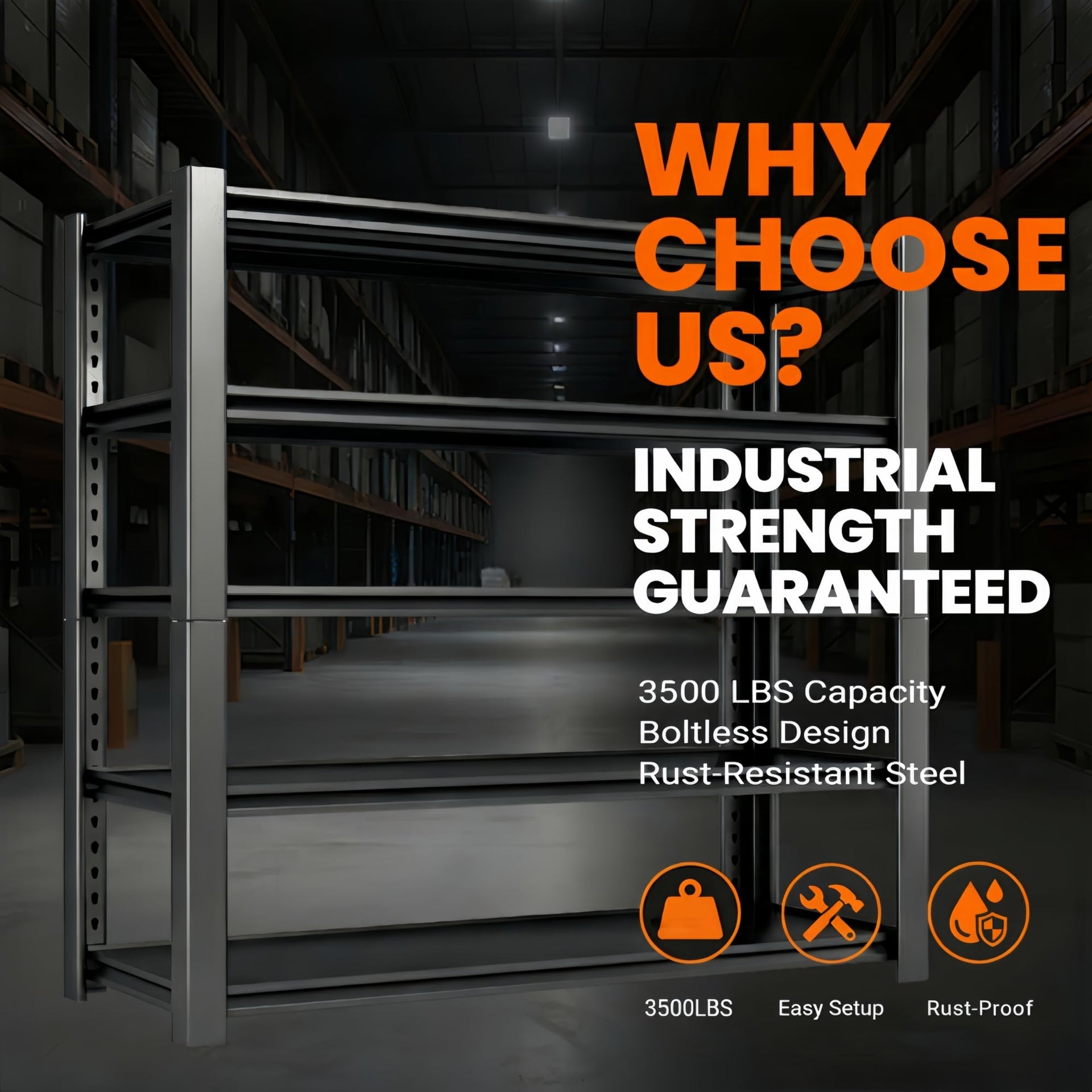 3500 LBS Heavy Duty Garage Shelving