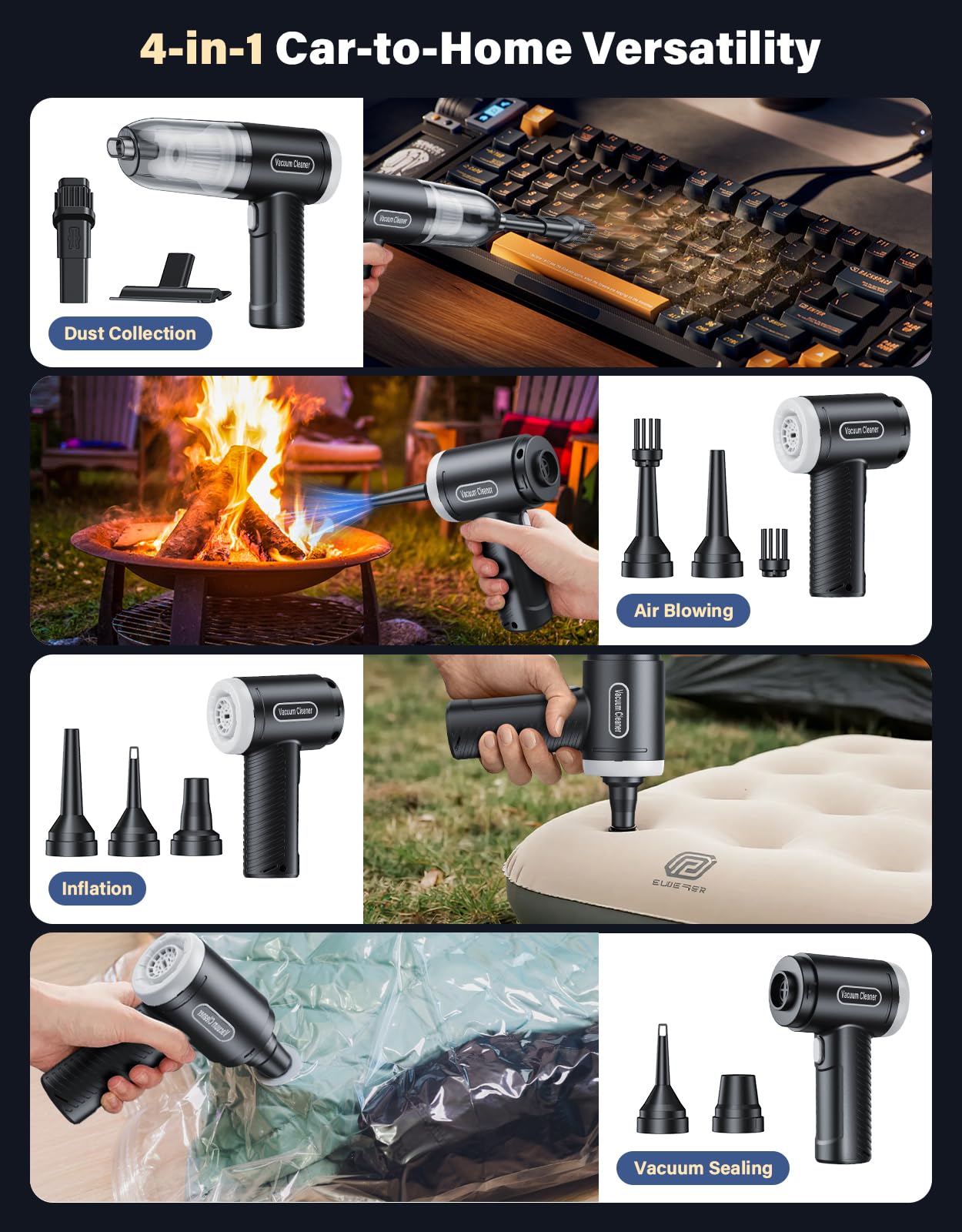 Car Vacuum Portable Cordless