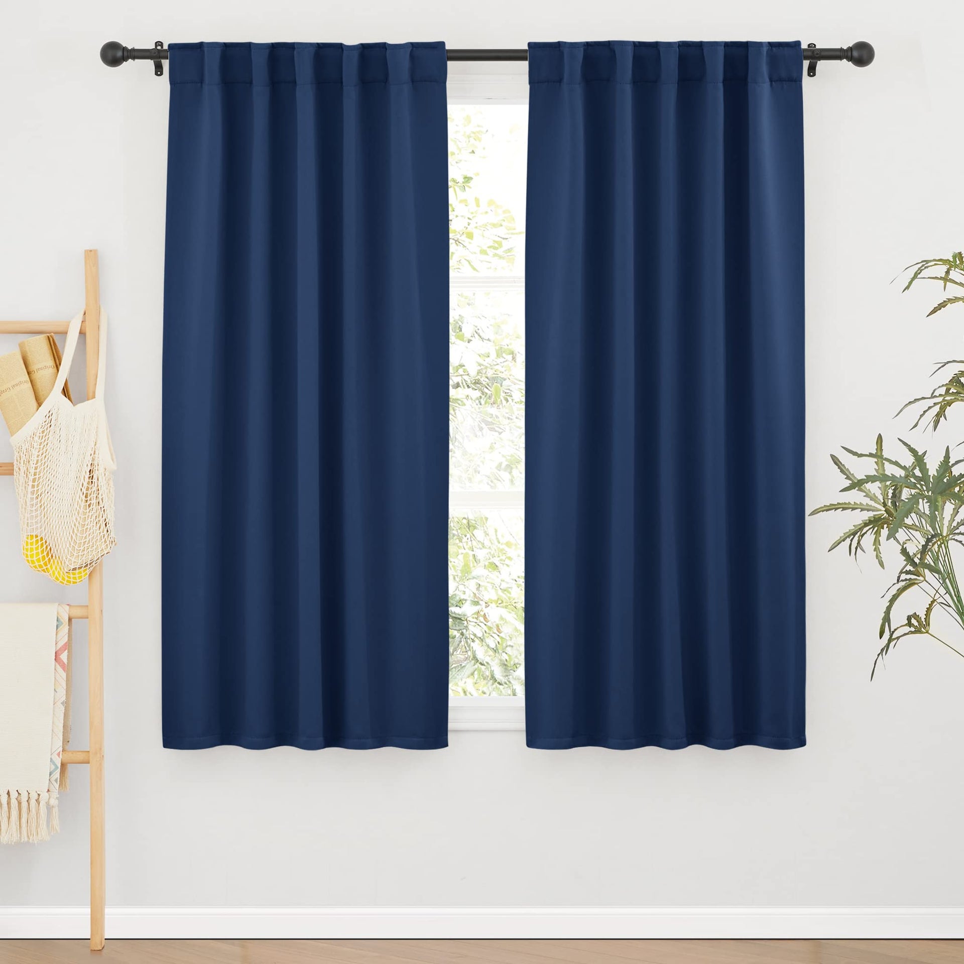 Blackout Curtains 63 inches Long for Bedroom (2 Count)