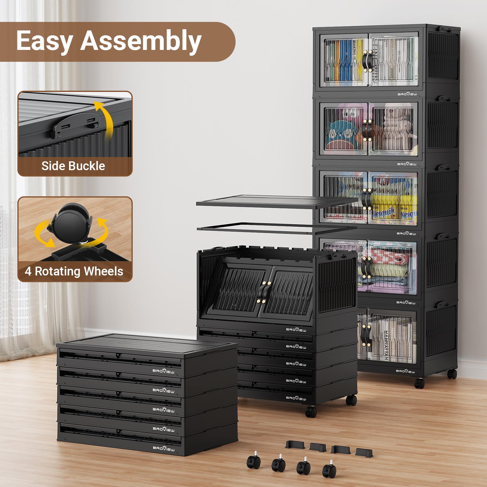 240Qt Stackable Storage Bins with Lid (3 Count)