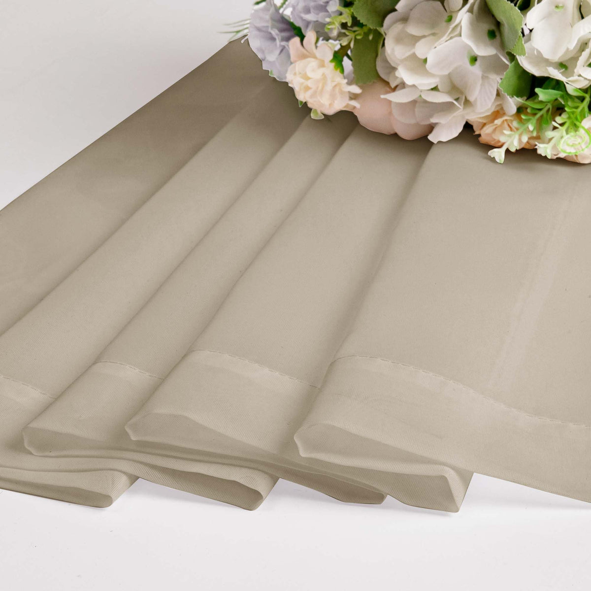 Taupe Sheer Curtains 36 inch Length 2 Panels (2 Count)