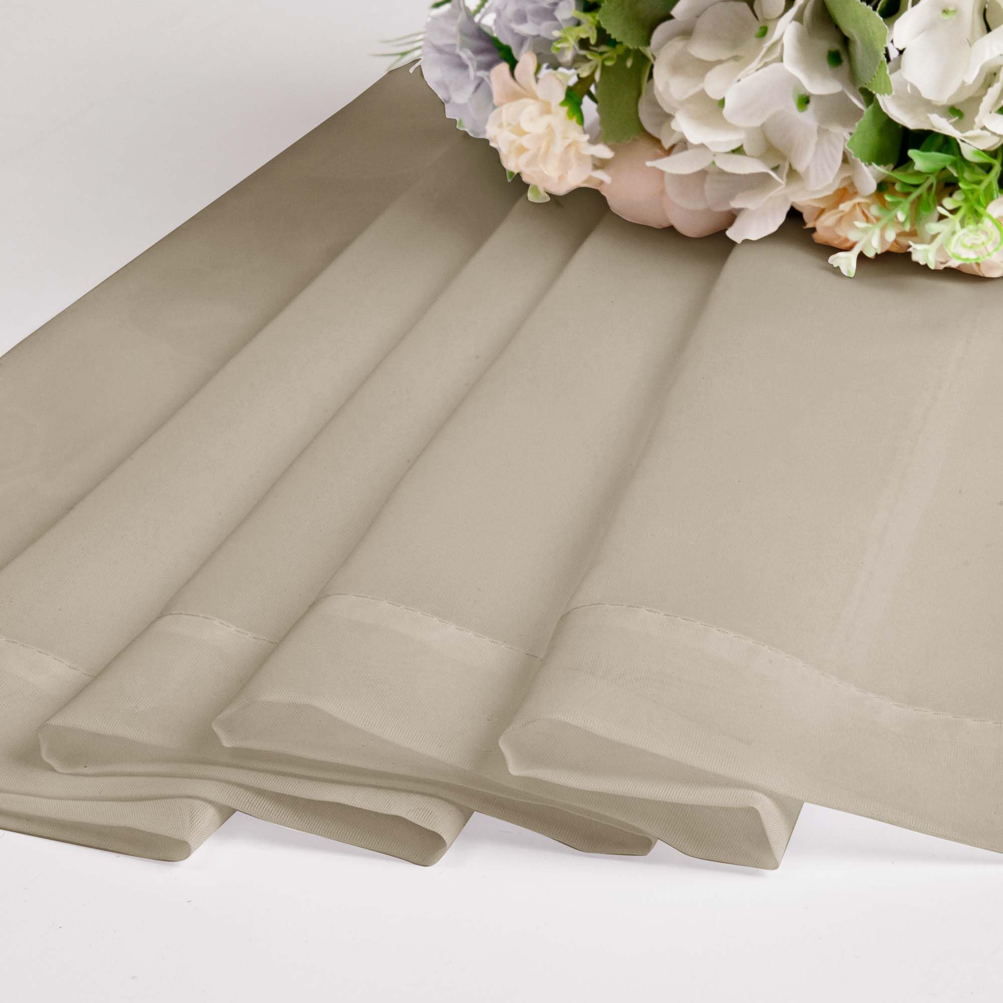 Taupe Sheer Curtains 36 inch Length 2 Panels (2 Count)