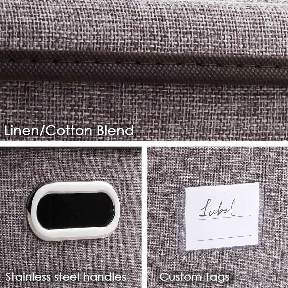 Foldable Storage Boxes with Lids [3 (3 Count)