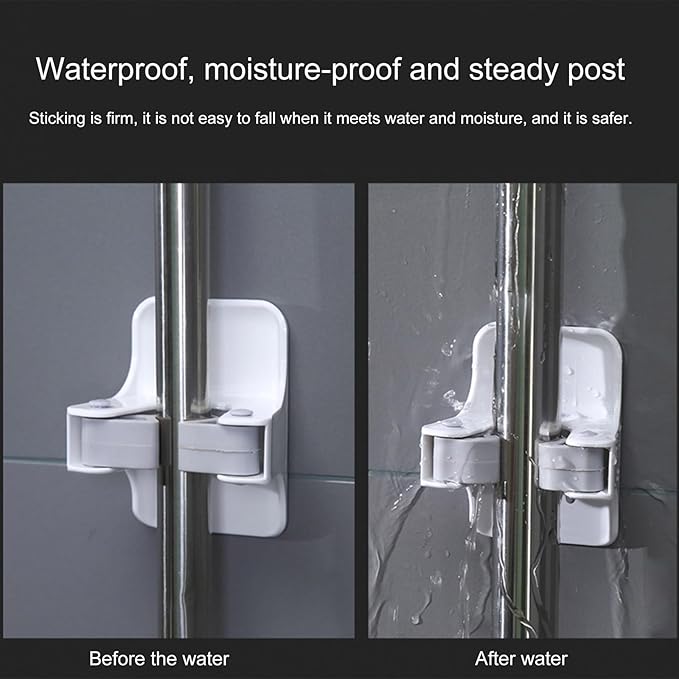 4Pcs Mop and Broom Hanger No Drilling Mops Grippers Wall Mounted Shelf for Brooms Practical Strong Grips Hanger Holder
