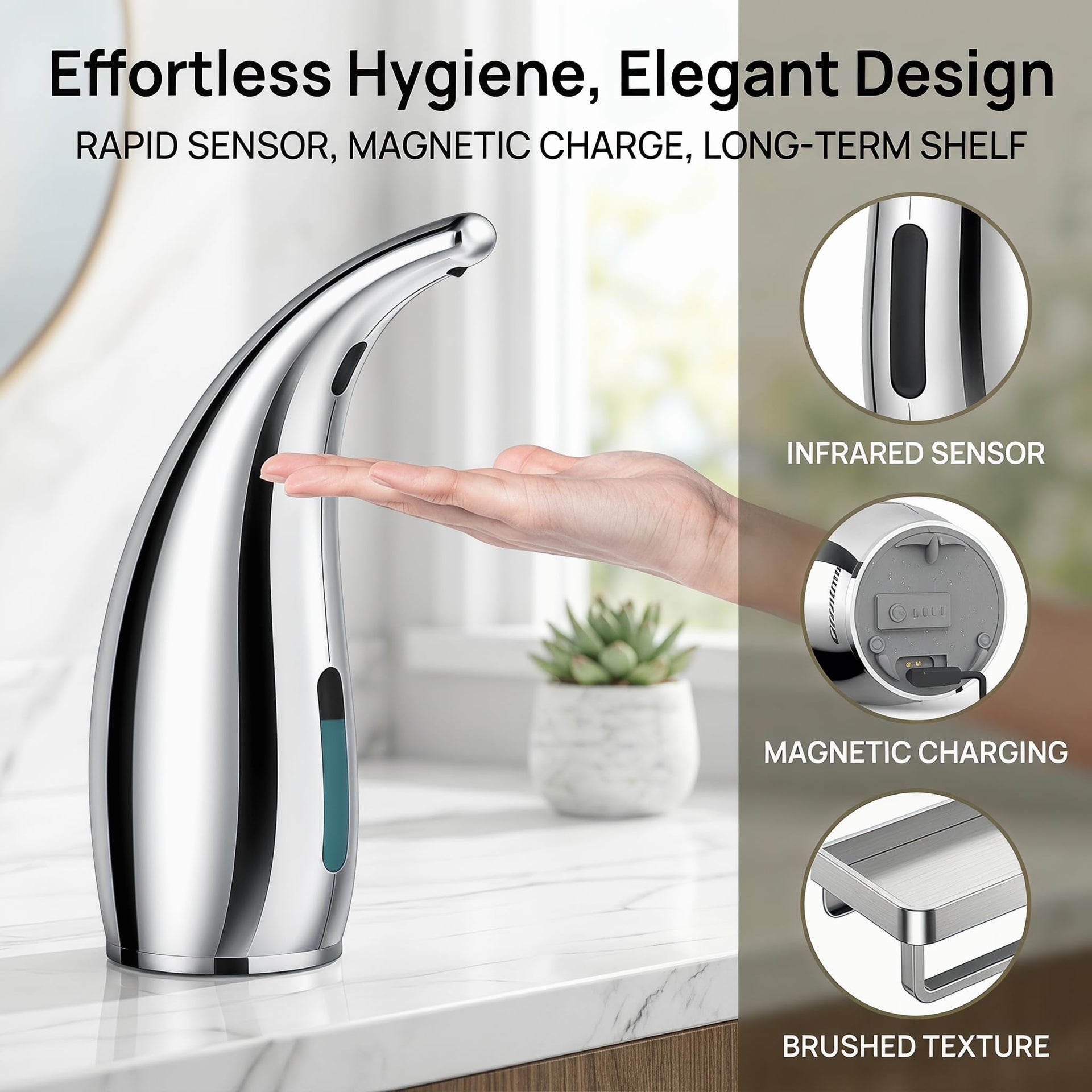Touchless Automatic Soap Dispenser Set with Bathroom Accessories