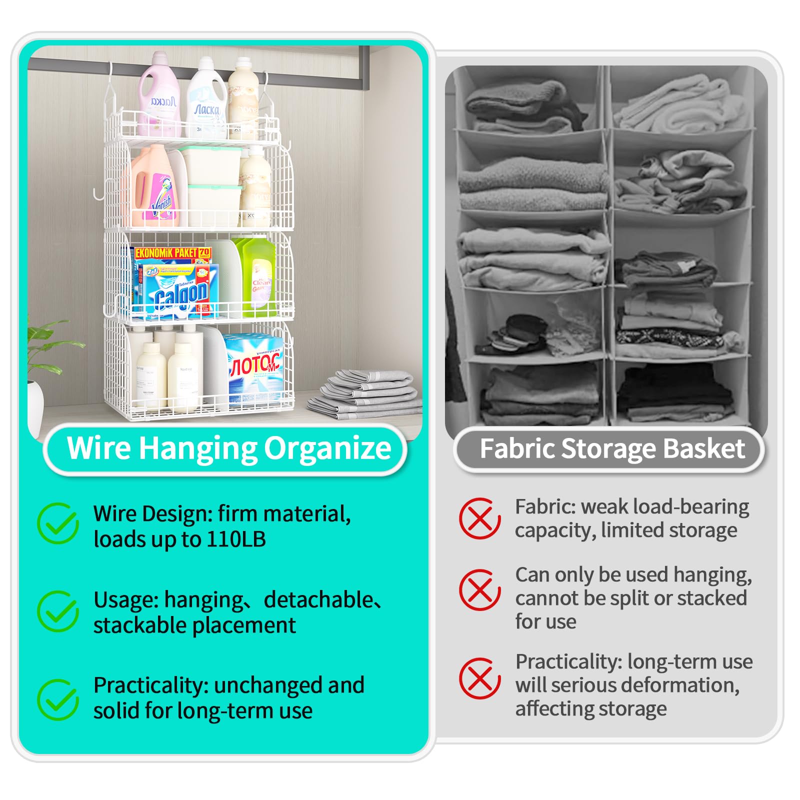 Hanging Closet Organizer Storage